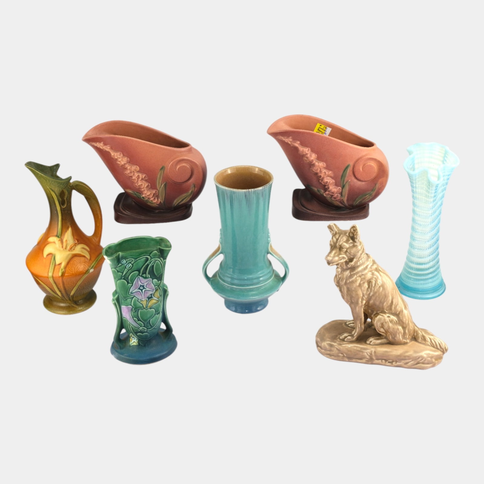 Roseville Mosaic Tile Company Art Pottery Vases Imperial Opalescent Art Glass (1 of 11)