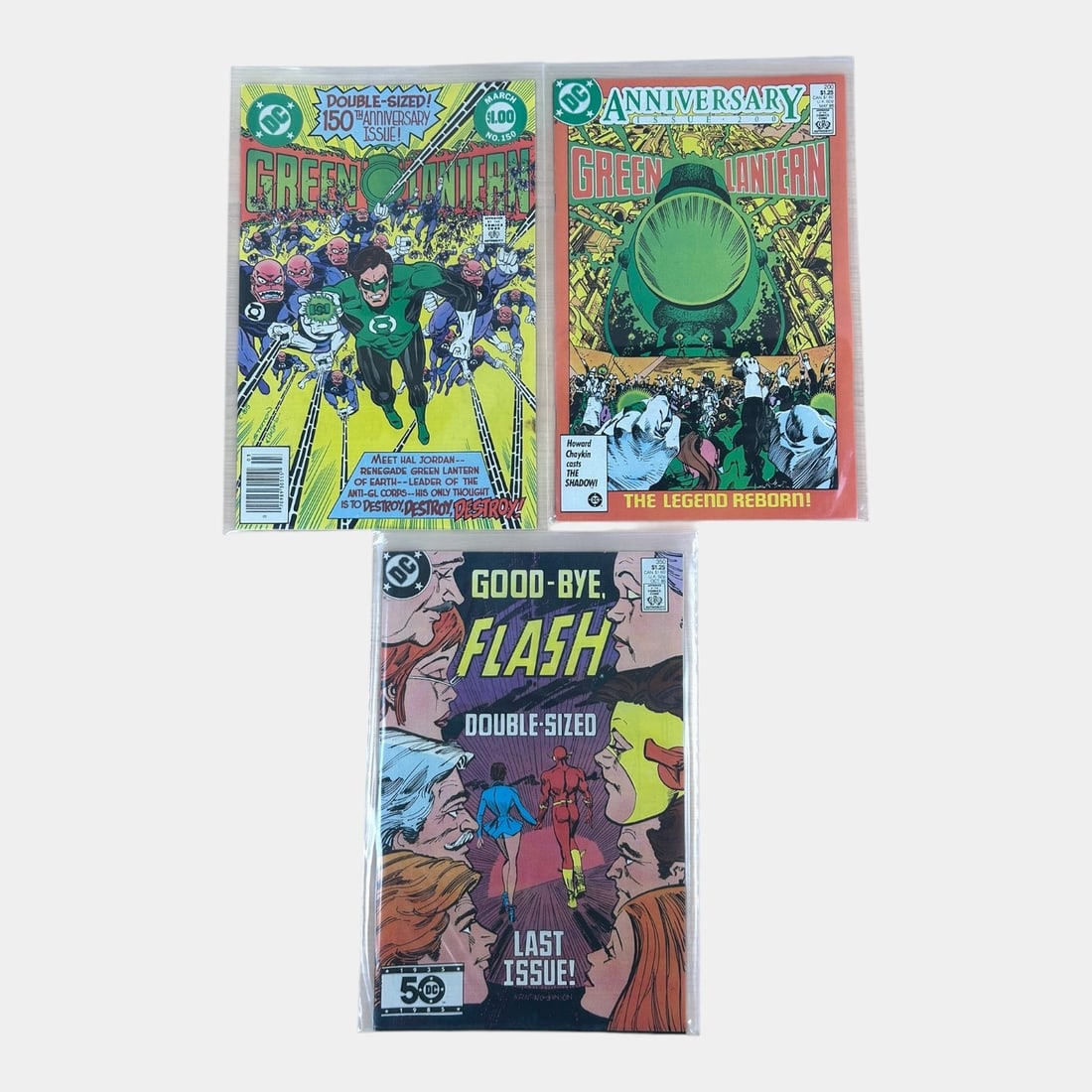 Green Lantern #150 & 200 And Flash #350 Double Size Anniversary Comic Books (1 of 2)