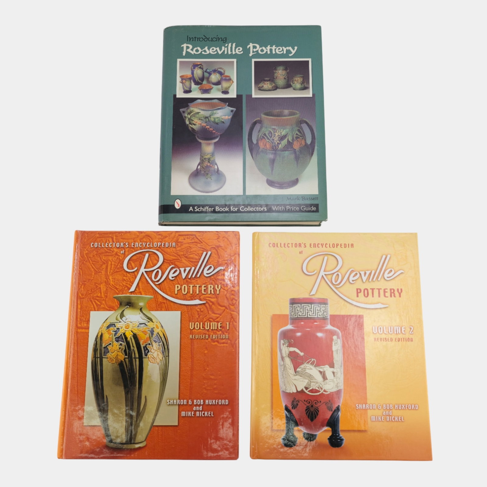Roseville Pottery Encyclopedia Vol 1 & 2 And Mark Bassett's Introducing Roseville Reference Books (1 of 1)