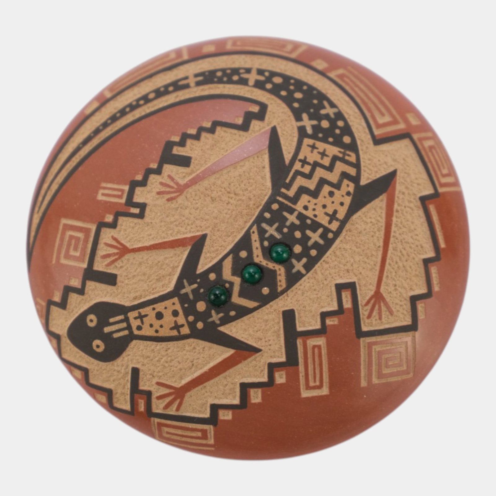 Glendora Fragua Daubs Jemez Pueblo Native American Sgraffito Carved Lizard Seed Pot: Professional, fast, and affordable in house shipping available for all items. Glendora Fragua Daubs Jemez Pueblo Native American Sgraffito Carved Lizard Seed Pot Boldly incised and vibrantly detailed,