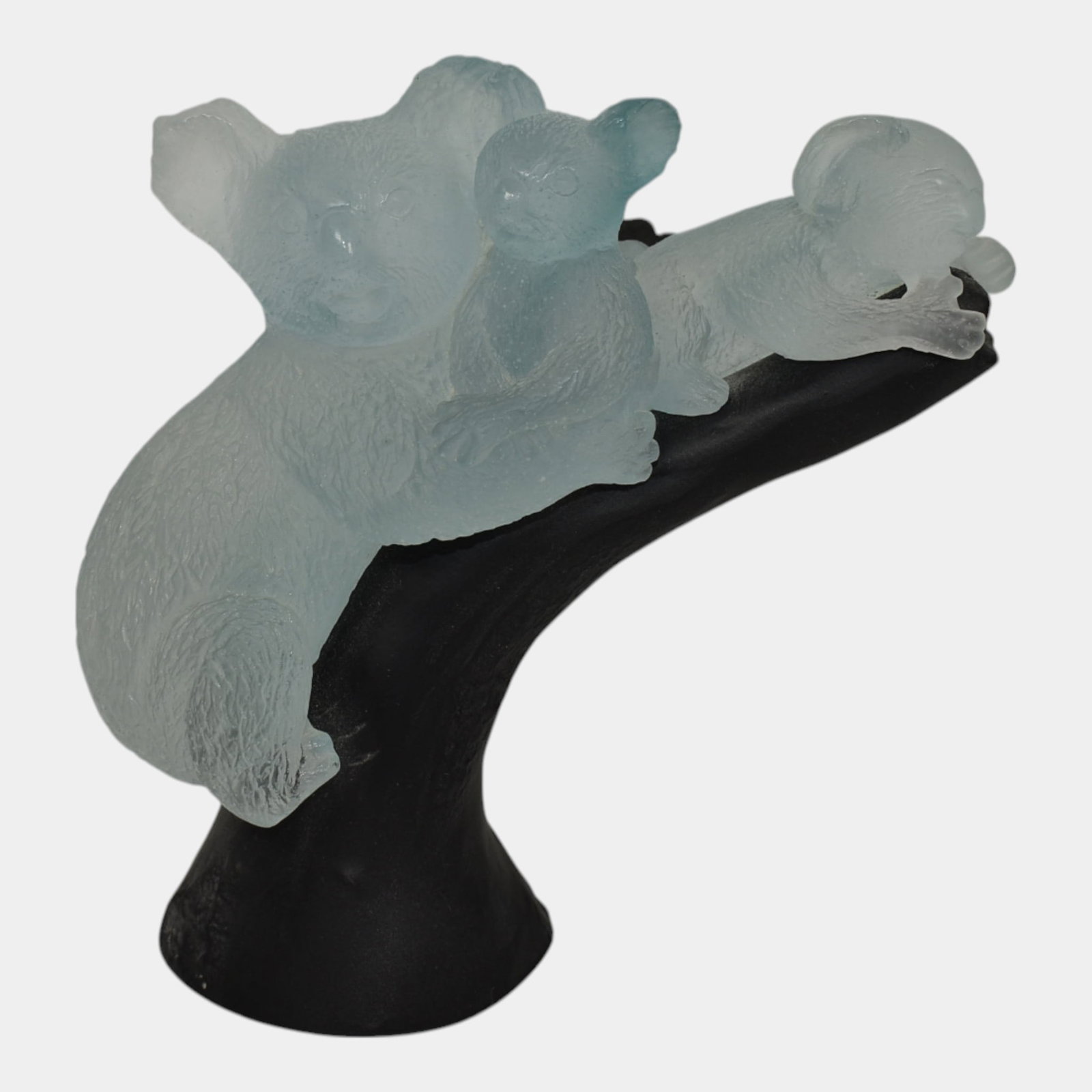 Daum Nancy France Pate De Verre Art Glass Blue Koala Bears Figurine: Professional, fast, and affordable in house shipping available for all items. Daum Nancy France Pate De Verre Art Glass Blue Koala Bears Figurine Sculptural and endearing figuring of a soft blue mothe