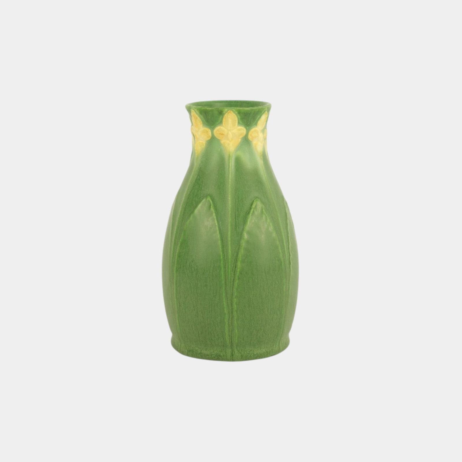 Ephraim Faience 2020 Miniature Matte Green Prairie Flower Vase (1 of 3)
