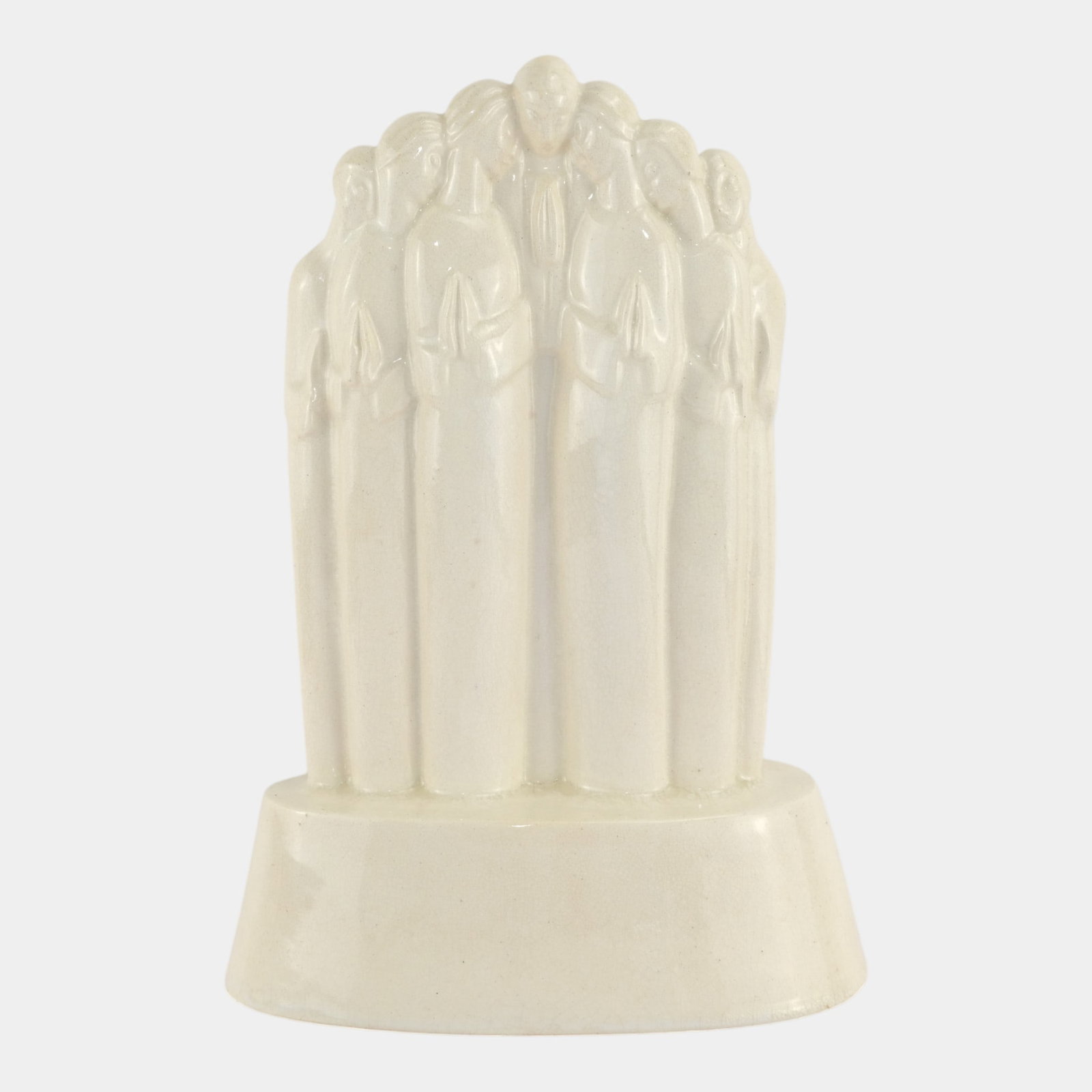 Lu Duble By ARKO Archipenko School 1929 "Beatitude" White Glaze Ceramic Sculpture Figurine (1 of 7)