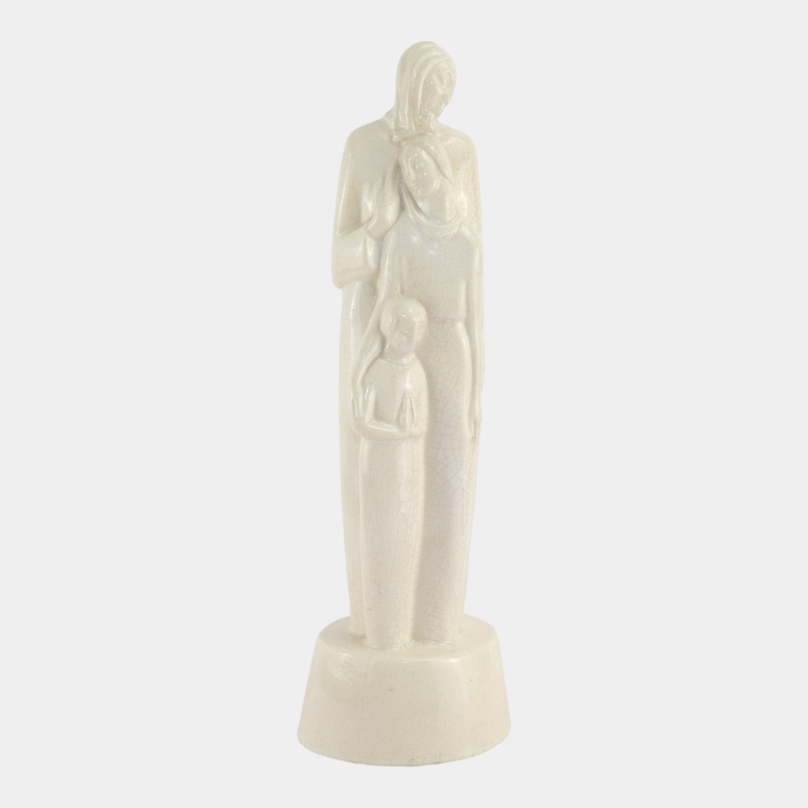 Lu Duble By ARKO Archipenko School 1929 "The Family" White Glaze Ceramic Sculpture Figurine (1 of 7)