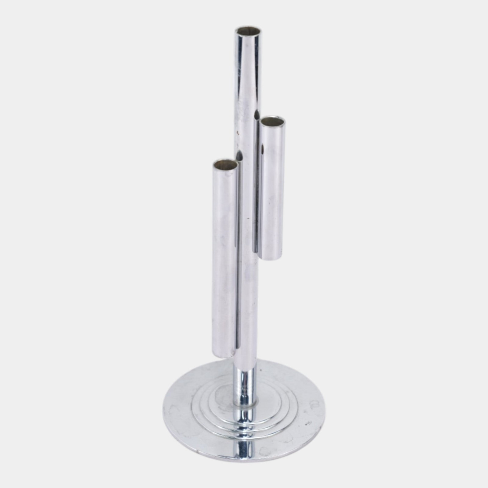 Ruth & William Gerth For Chase 1930s Streamlined Art Deco Chrome Tubular Bud Vase (1 of 4)