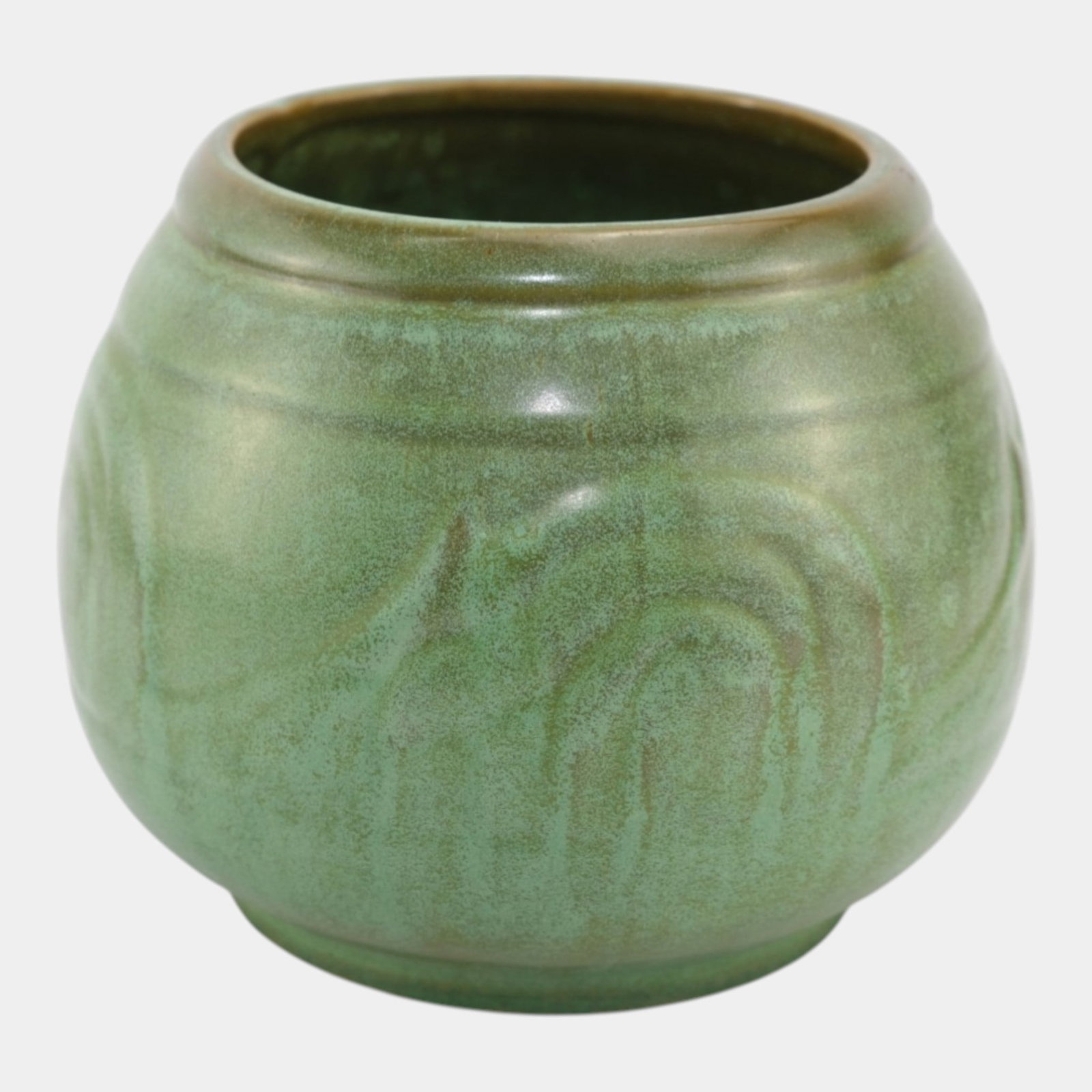 Frankoma Vintage Art Pottery Prairie Green Decorated Ceramic Vase (1 of 6)