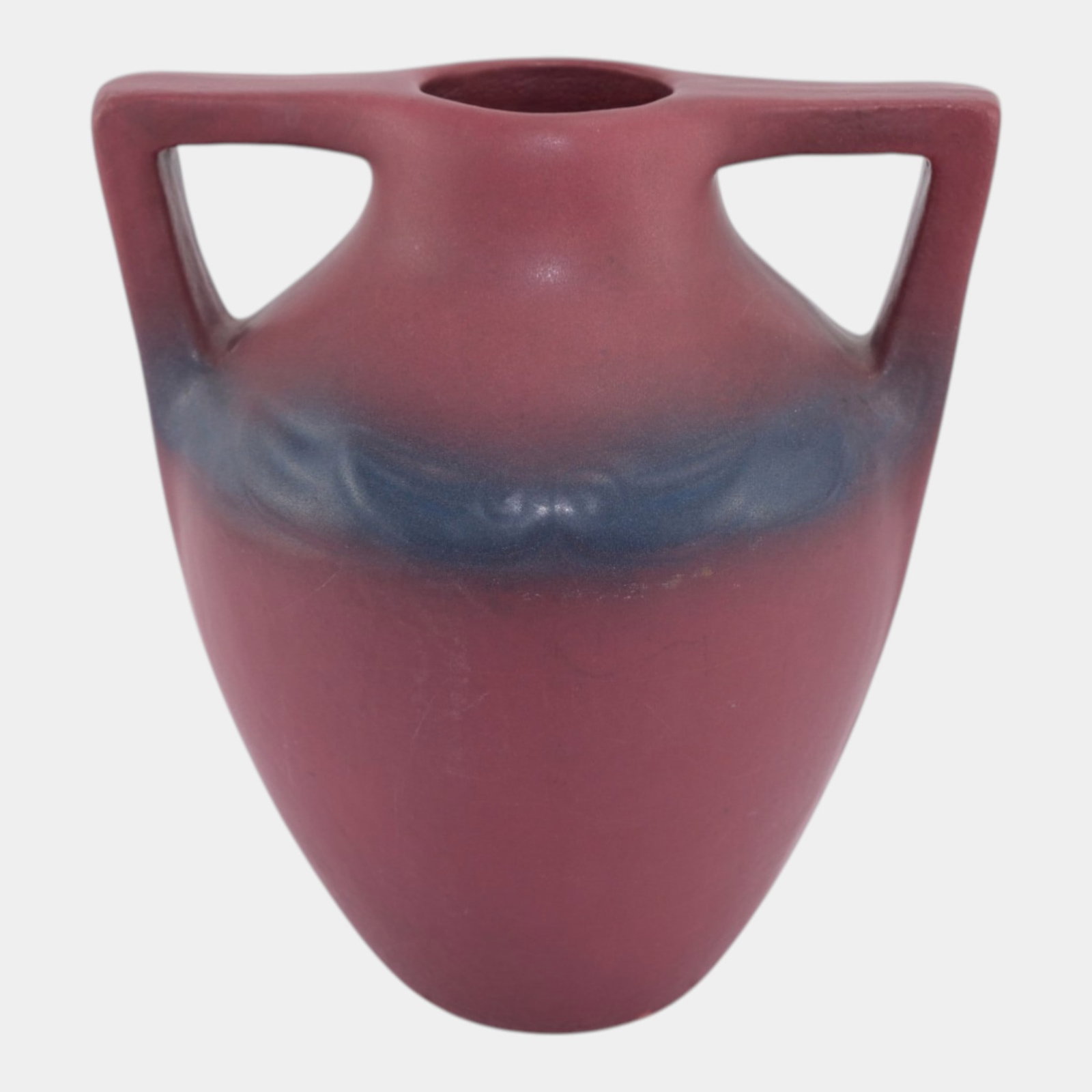 Van Briggle Vintage 1920s Arts And Crafts Pottery Mulberry Red Ceramic Handled Vase: Professional, fast, and affordable in house shipping available for all items. Van Briggle Vintage 1920s Arts And Crafts Pottery Mulberry Red Ceramic Handled Vase Bold and sculptural, this Arts and Cra