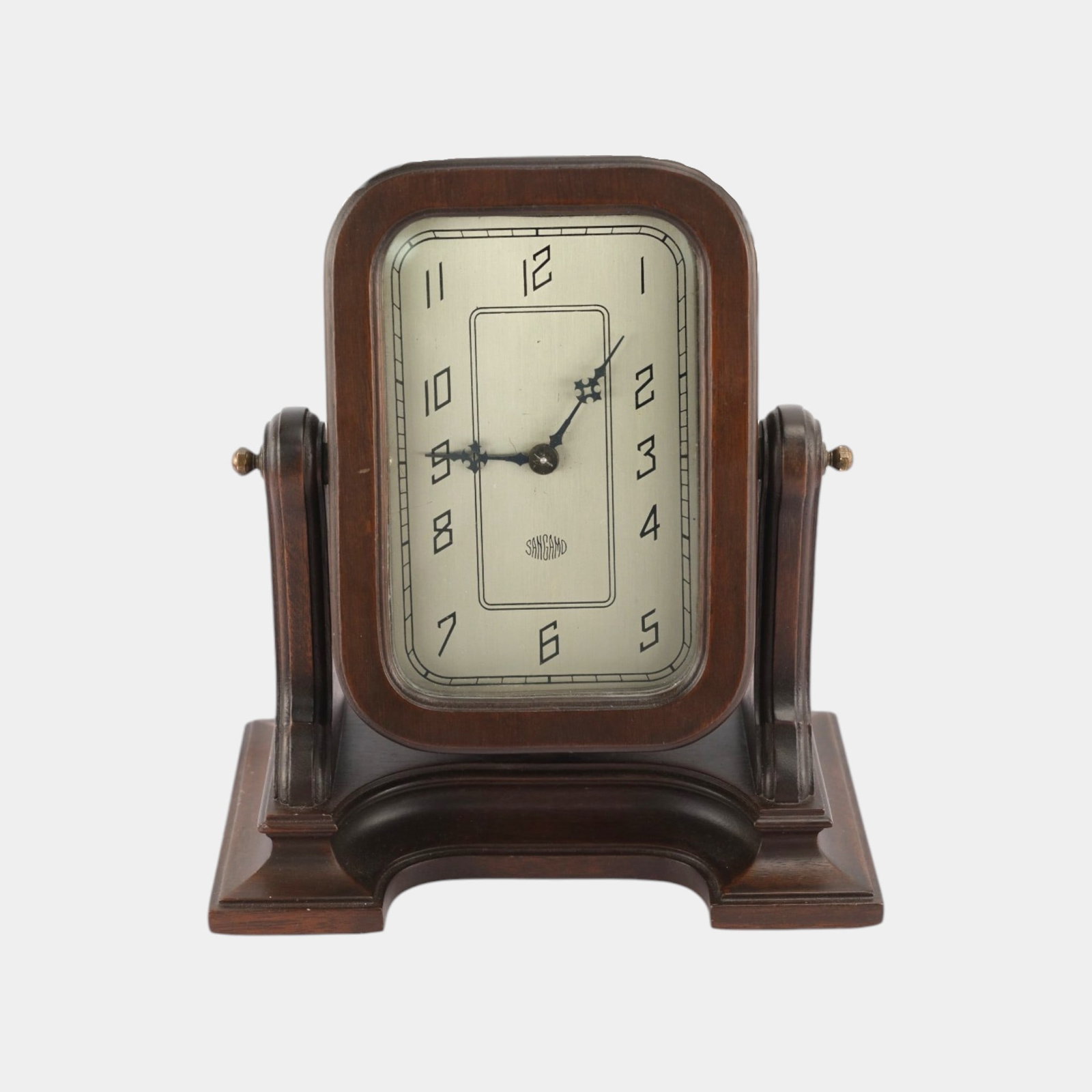 Sangamo Electric Co. 1928 A7 Art Deco Electric Boudoir Clock With Swivel Wooden Case Model 4702 (1 of 7)