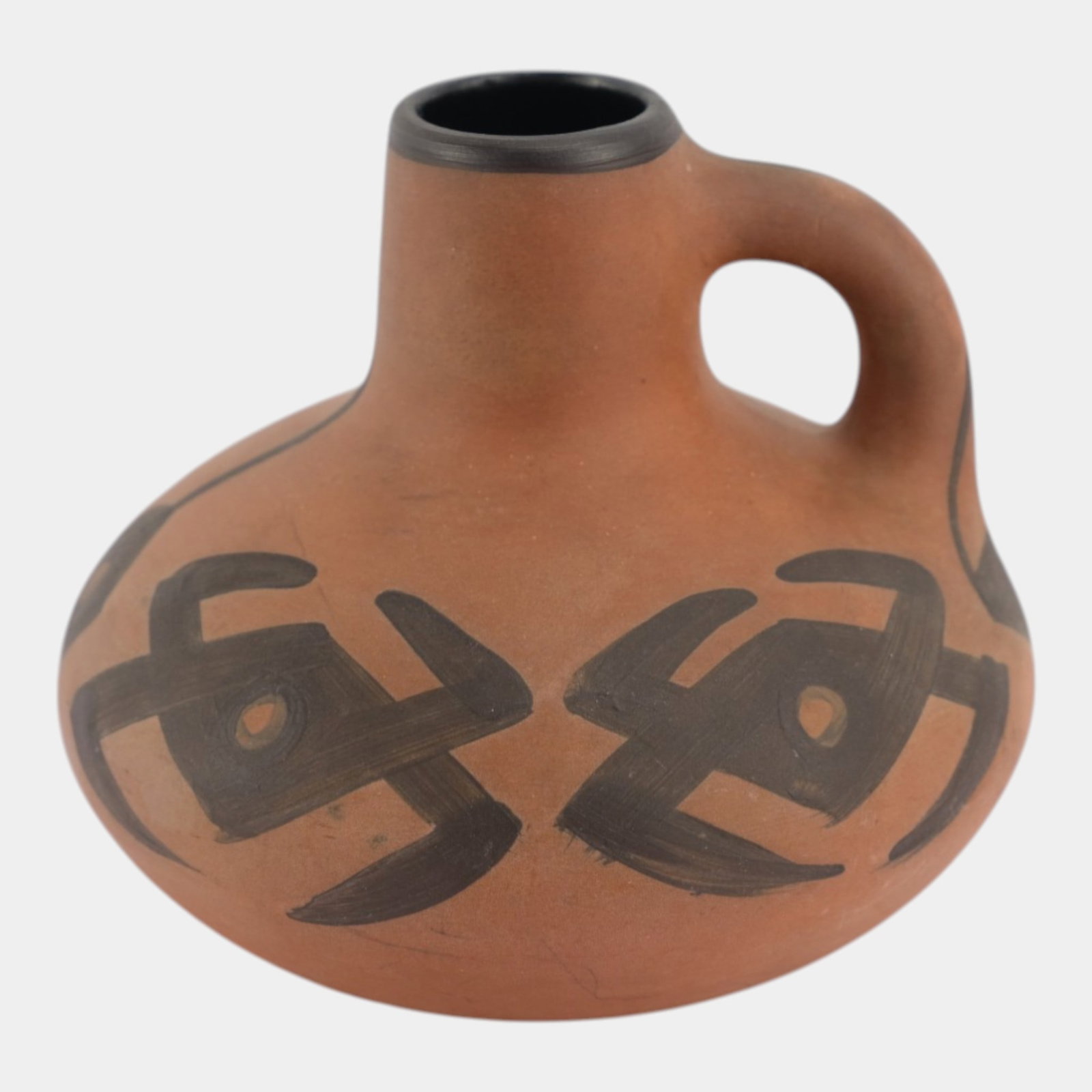 Clifton 1905-1914 Vintage Native American Art Pottery Hand Decorated Handled Vase Jug (1 of 6)
