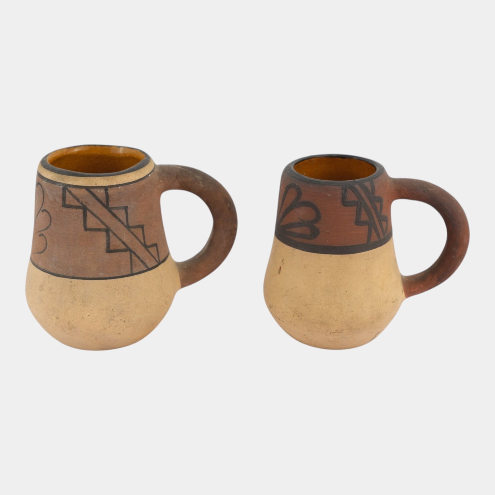 Owens Aborigine 1907 Vintage Native American Art Pottery Hand Decorated Mugs (1 of 6)