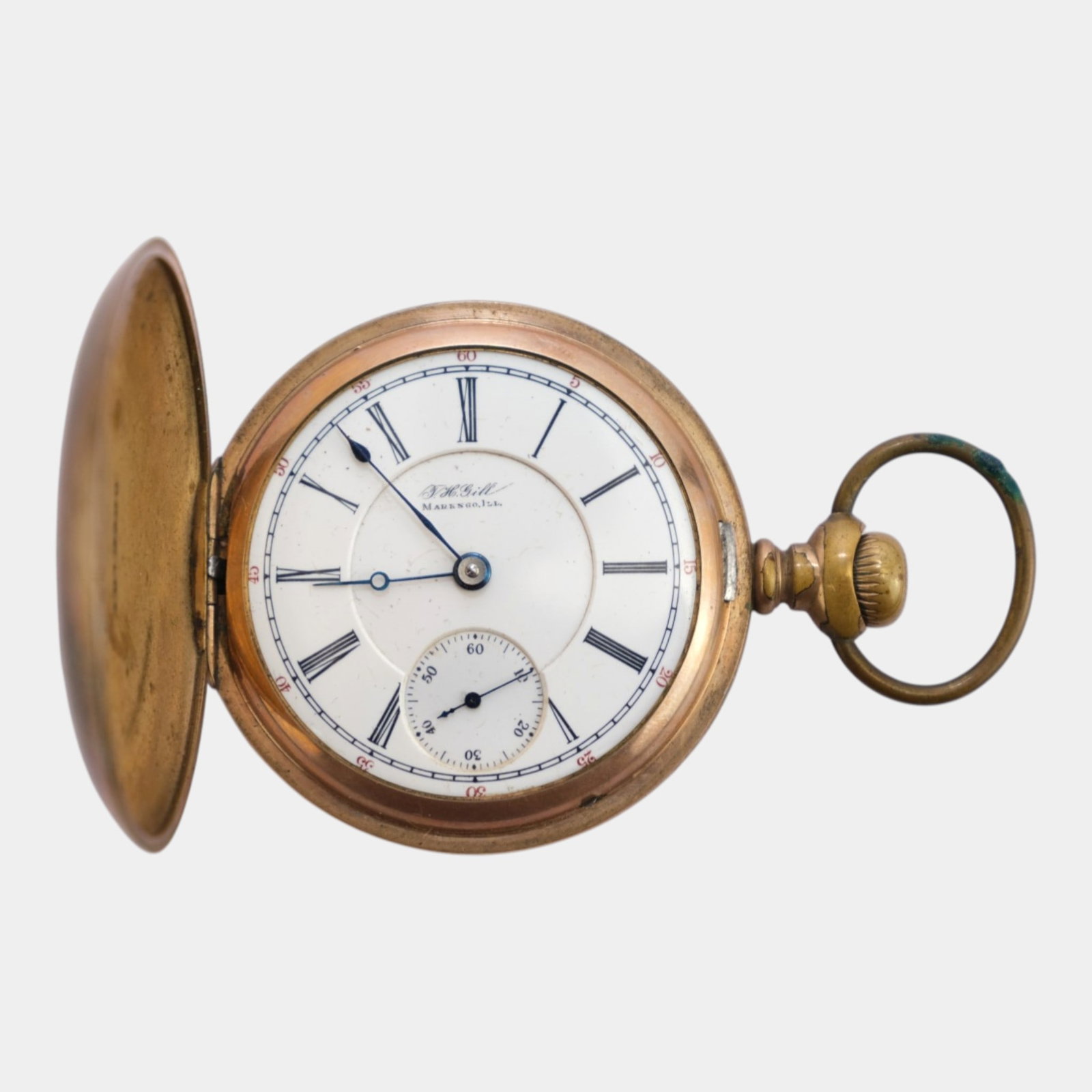 Early 20th Century Art Nouveau Gold Filled Case Men's Marengo Illinois Pocket Watch: Professional, fast, and affordable in house shipping available for all items. Early 20th Century Art Nouveau Gold Filled Case Men's Marengo Illinois Pocket Watch Classically elegant, this early 20th-c