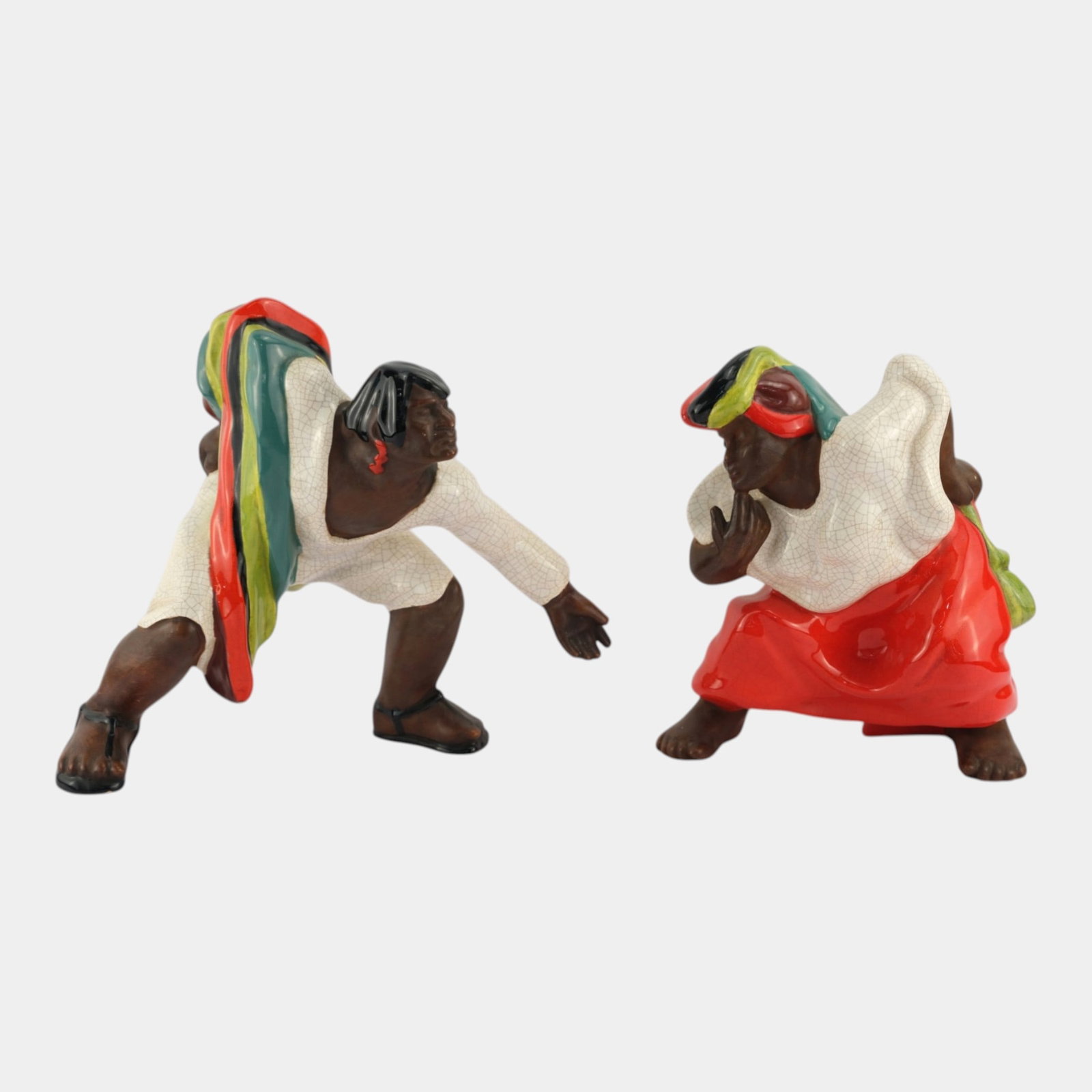Brayton Laguna Mid Century California Art Pottery Peruvian Dancing Figurines (1 of 4)
