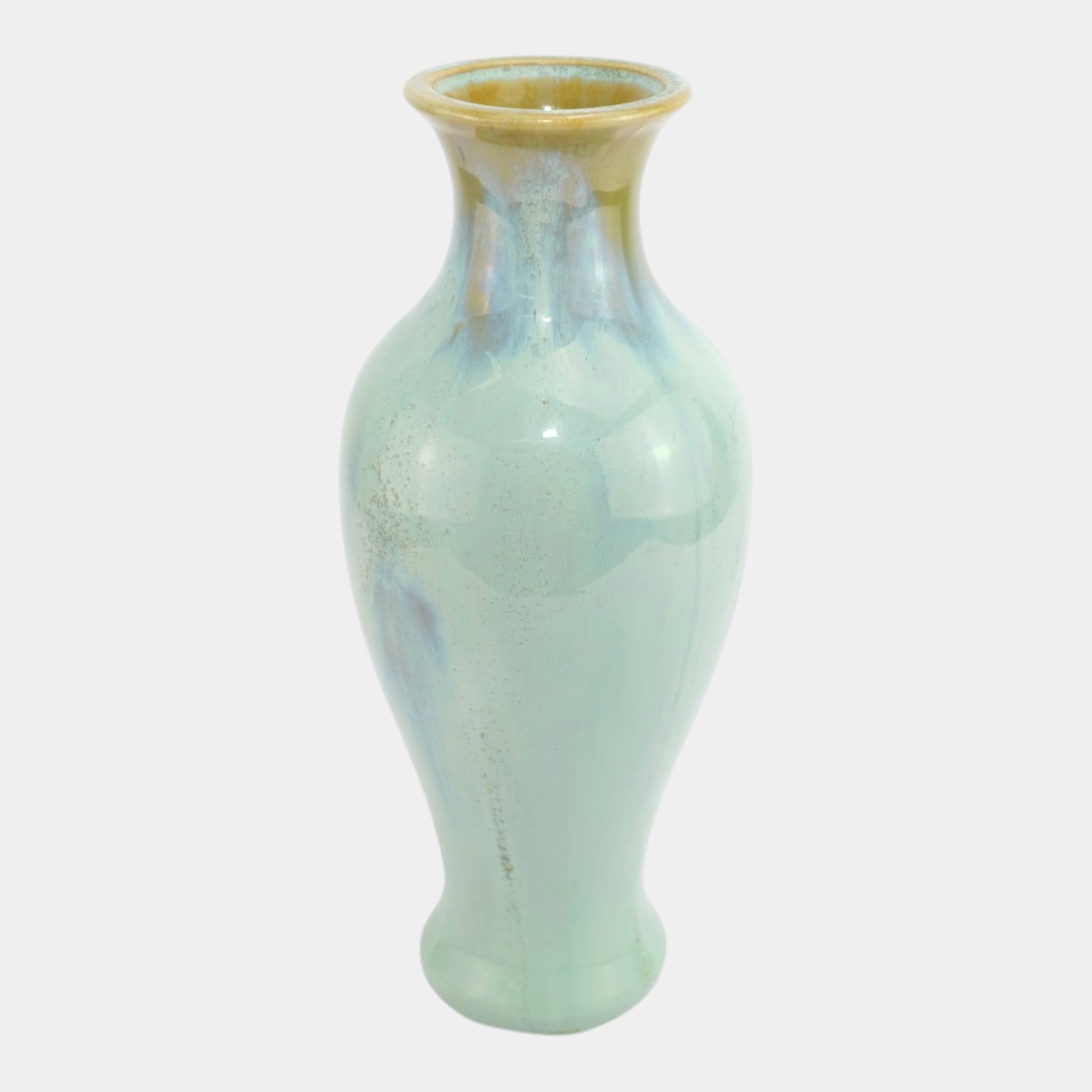 Fulper 1917-1927 Arts And Crafts Pottery Green Blue Flambe Ceramic Baluster Vase (1 of 6)