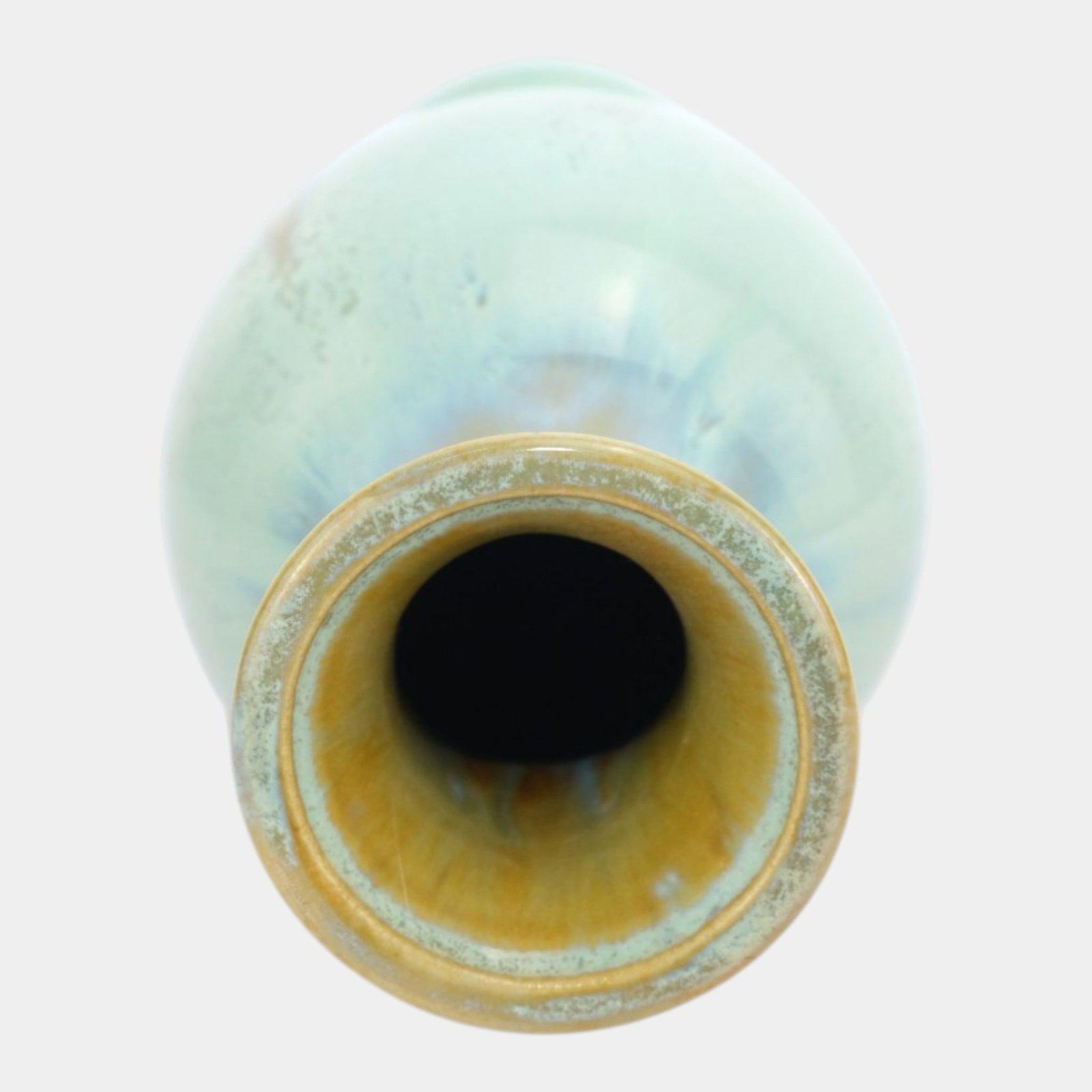 Fulper 1917-1927 Arts And Crafts Pottery Green Blue Flambe Ceramic Baluster Vase - 5