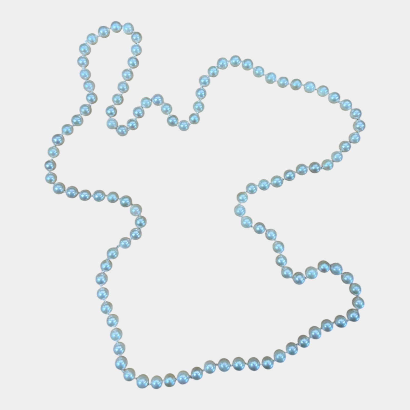 Double Knotted Silk Strung 6.5MM Freshwater Pearl 33" Long Endless Necklace Strand: Professional, fast, and affordable in house shipping available for all items. Elegantly classic and softly luminous, this timeless strand features 6.5mm freshwater pearls individually double-knotted o