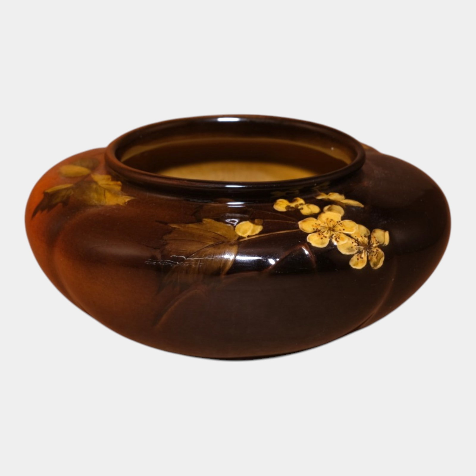 Rookwood 1895 Vintage Arts And Crafts Pottery Brown Floral Ceramic Vase 708B (1 of 6)
