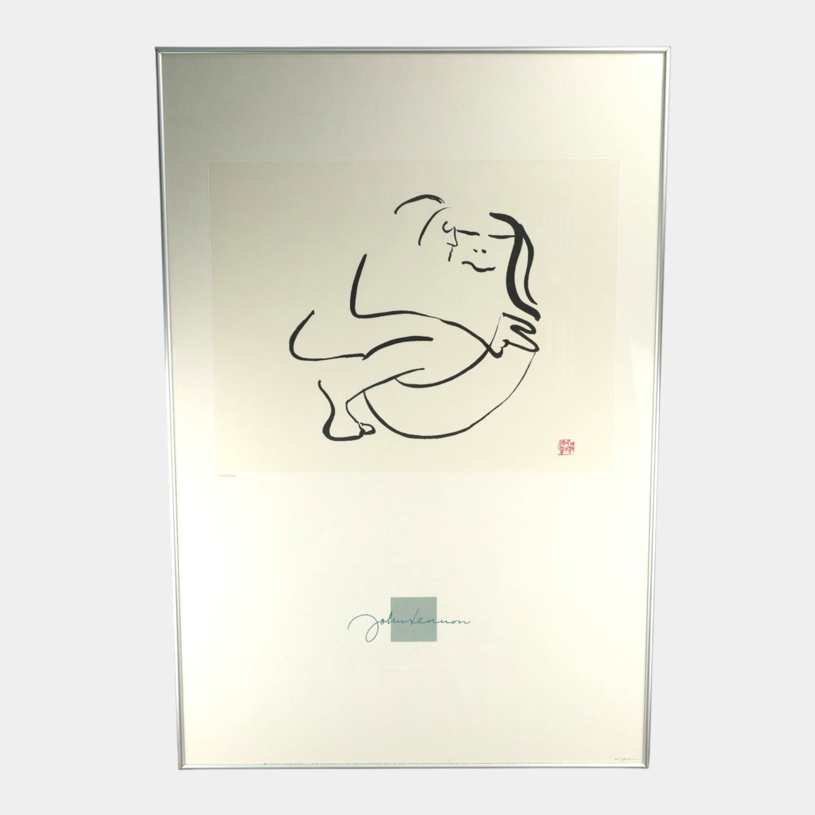 After John Lennon (British, 1940-180) "Bag One" 5000 Print Run Framed Lithograph Print (1 of 9)