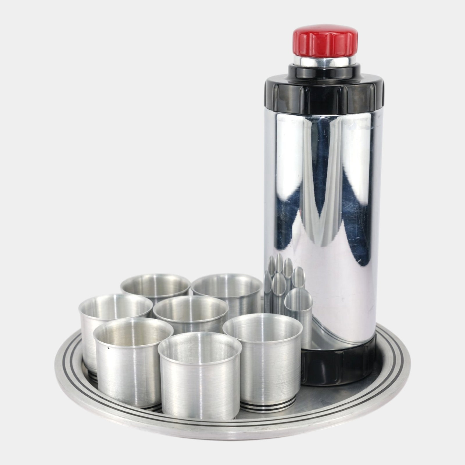 R. N. Kircher For Westbend 1933 Chicago Worlds Fair Art Deco Chrome Cocktail 9pc Set (1 of 12)