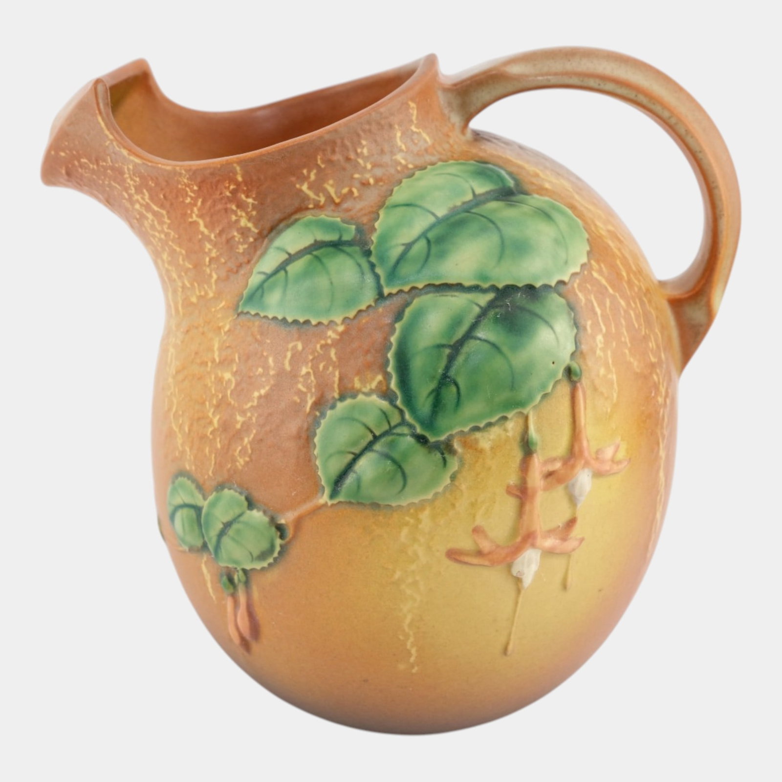 Roseville Fuchsia Brown 1938 Vintage Art Pottery Ceramic Ice Lip Pitcher 1322 (1 of 6)