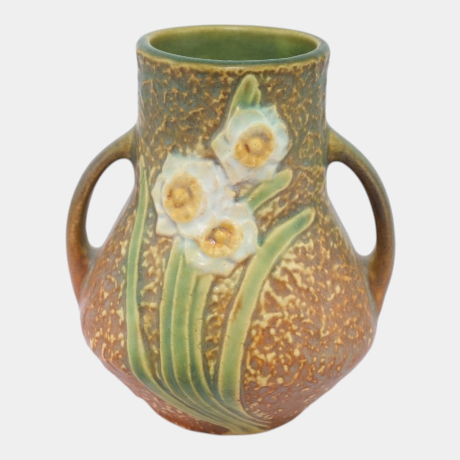 Roseville Jonquil 1931 Vintage Arts And Crafts Ceramic Handled Vase 550 (1 of 6)