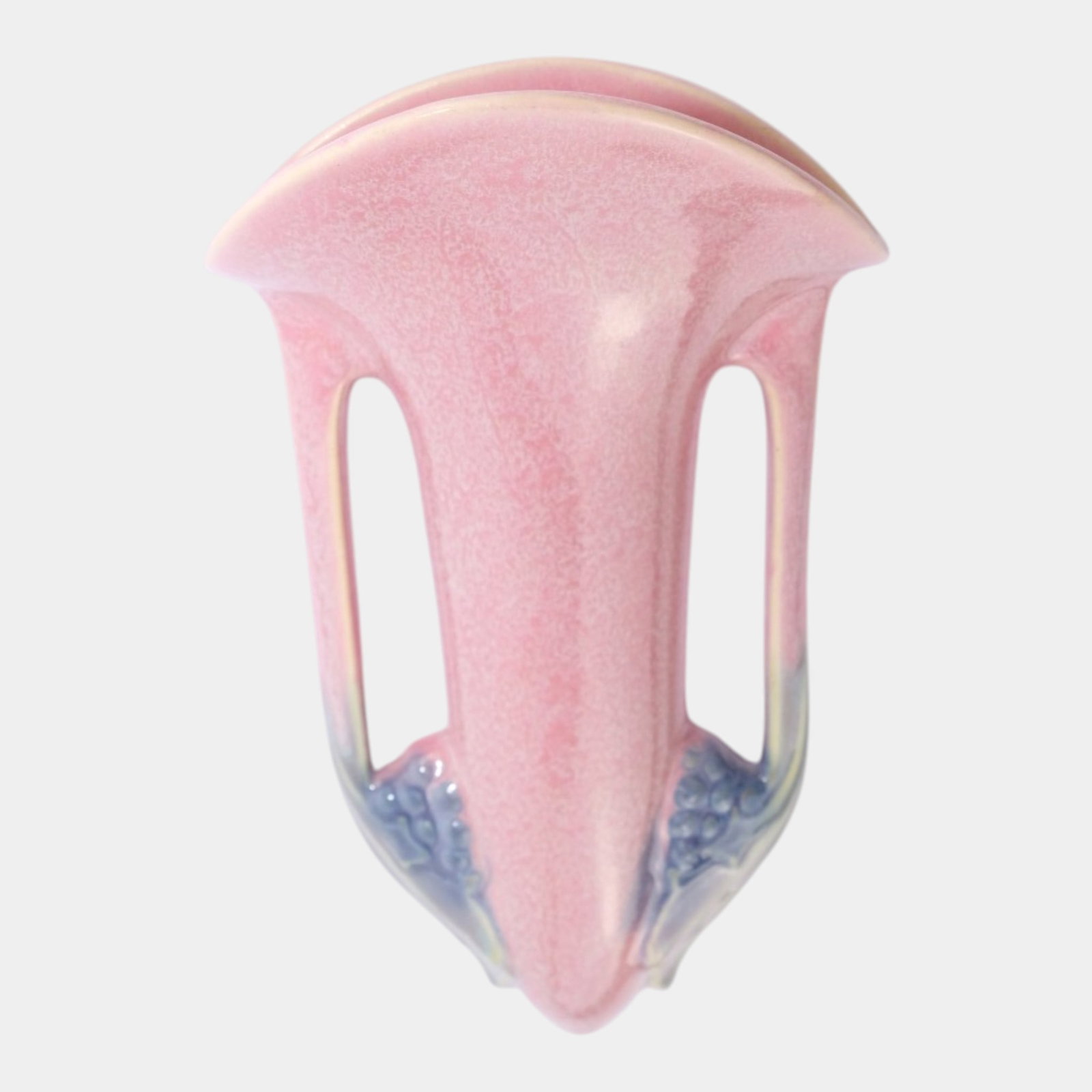 Roseville Tuscany Pink 1927 Vintage Art Deco Pottery Ceramic Wall Pocket 1255-8 (1 of 6)