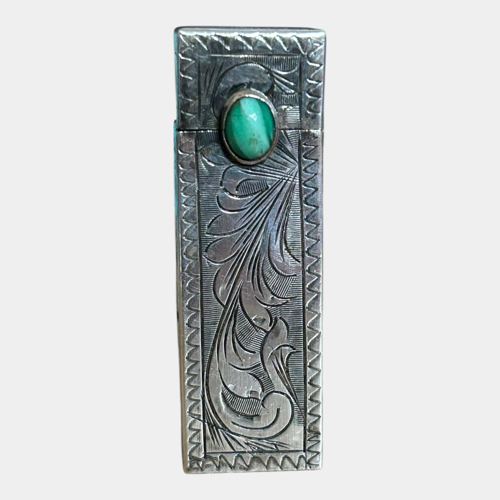 Victorian Art Nouveau 800 Silver European Repousse Lipstick Case & Mirror (1 of 6)
