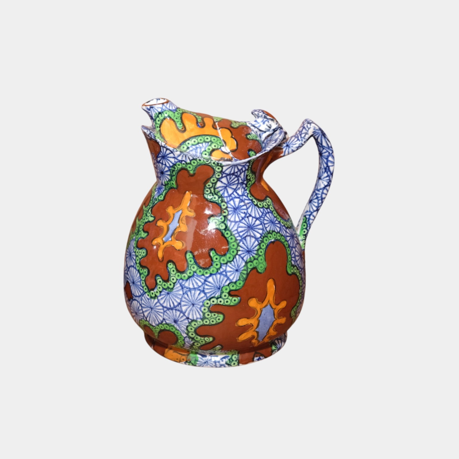 Charlotte Rhead For Benares Bursley Ware English Art Deco Pottery Floral Pitcher (1 of 6)