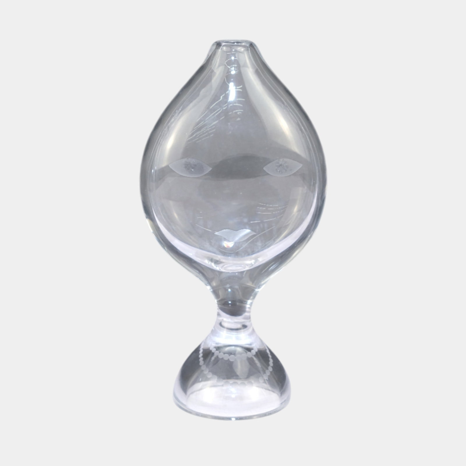 Vicke Lindstrand For Kosta Swedish Clear Art Glass Woman Figural Vase (1 of 5)