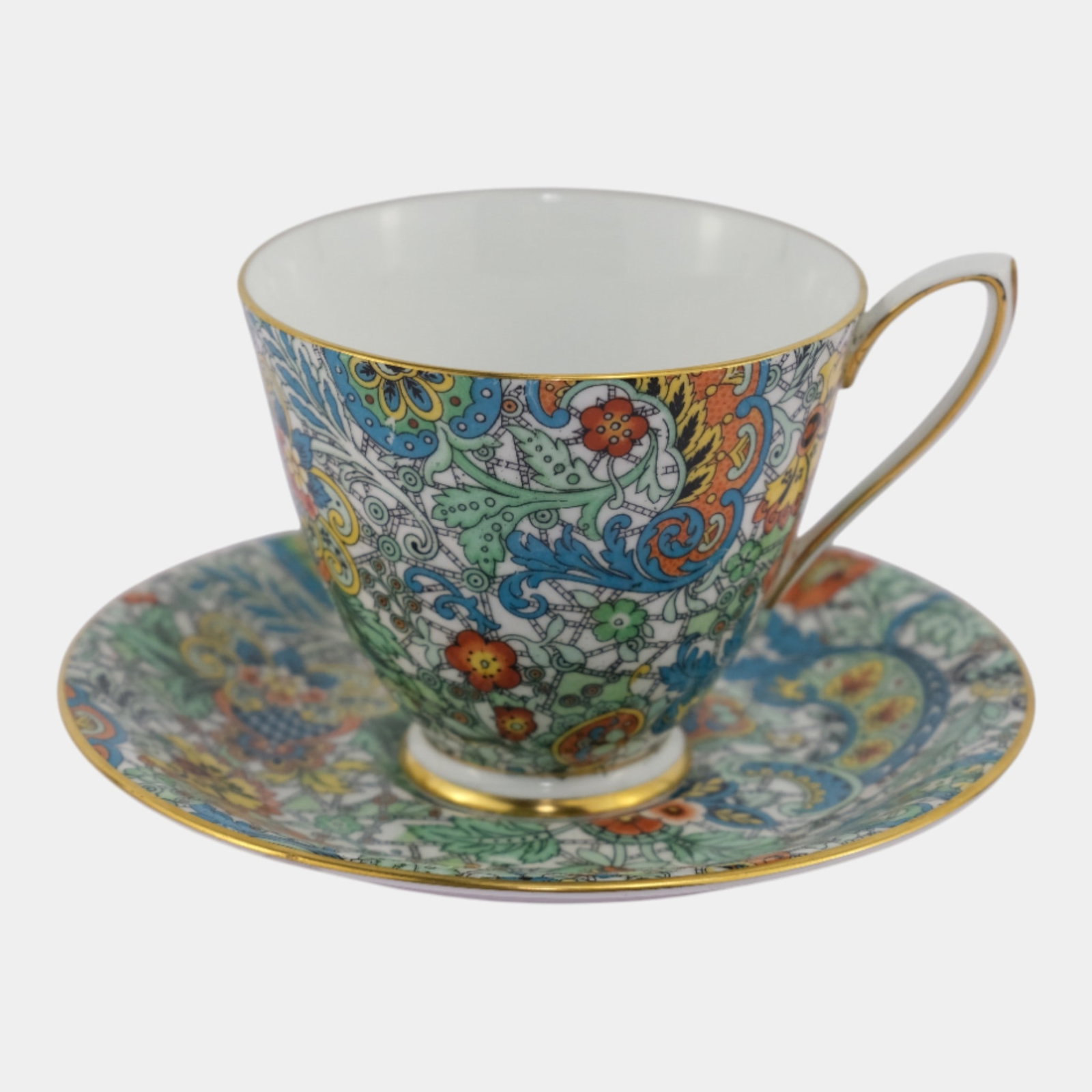 Shelley English Fine Bone China Floral Chintz Paisley Ripon Teacup & Saucer (1 of 6)