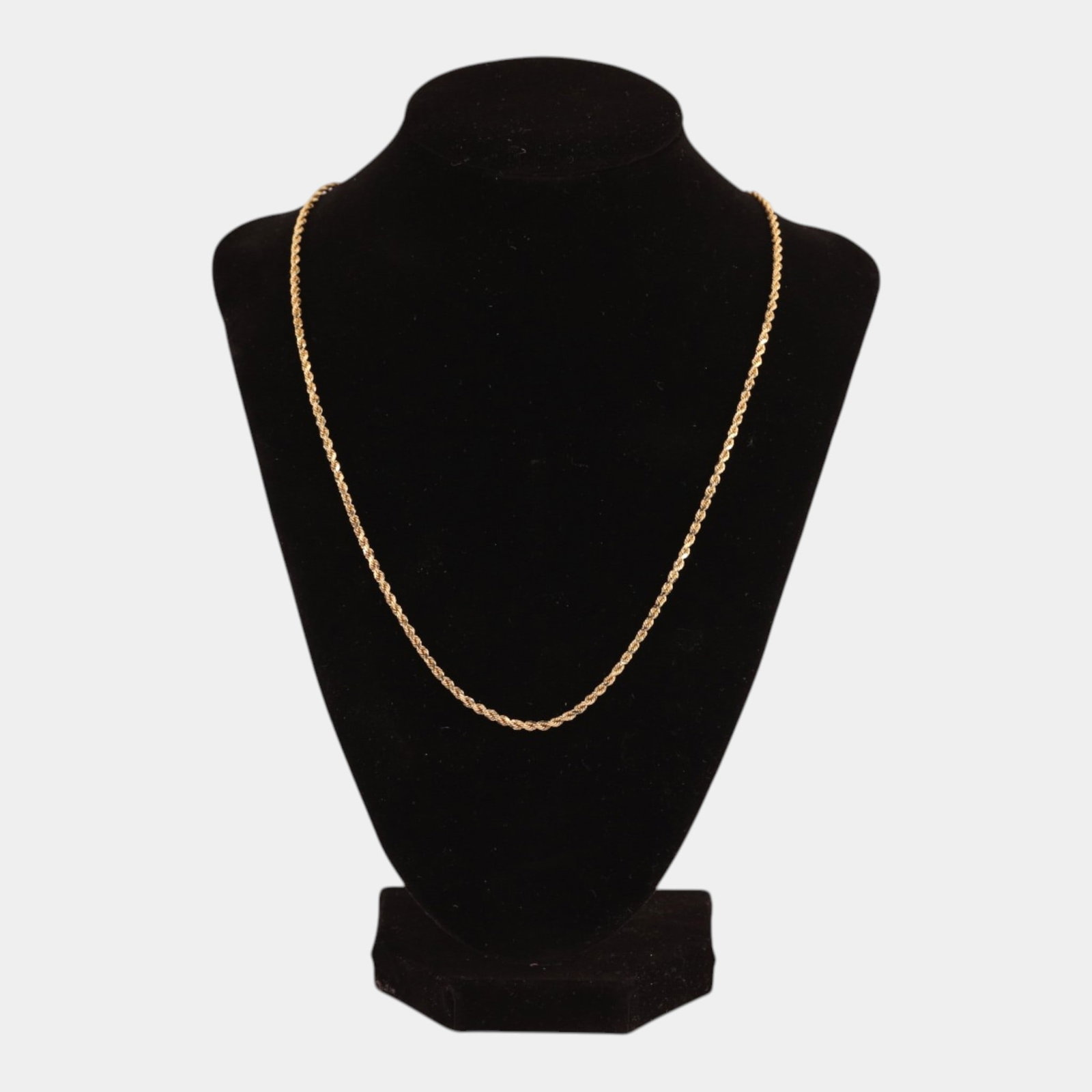 14K Yellow Gold Vintage Classic Twisted Rope Chain Necklace 11 Grams (1 of 4)