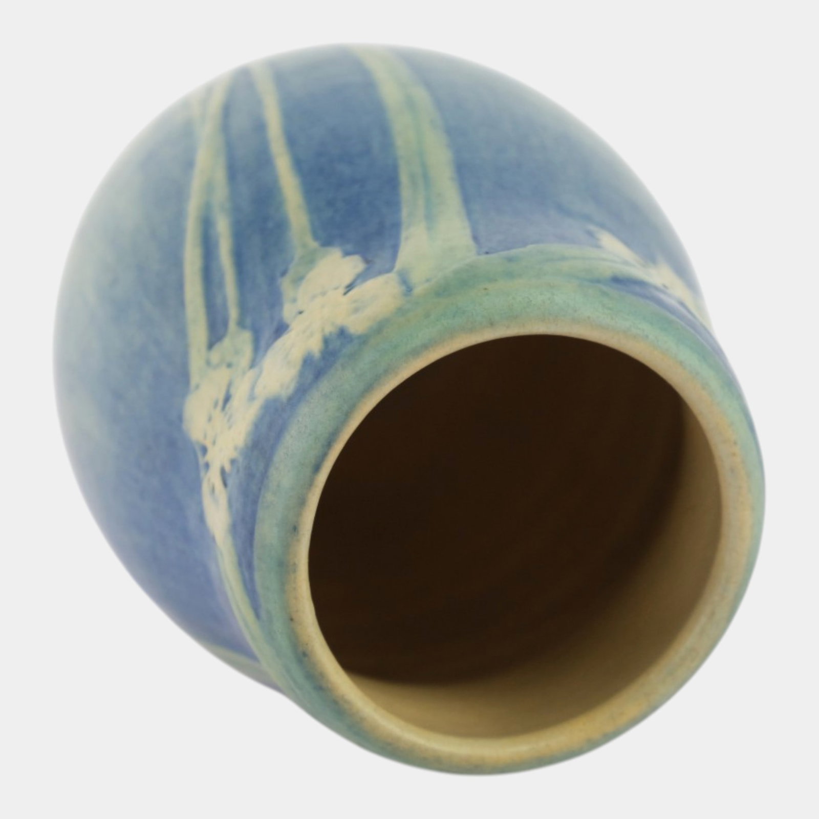 Newcomb College 1920 Vintage Arts and Crafts Pottery Floral Ceramic Vase Henrietta Baily - 5