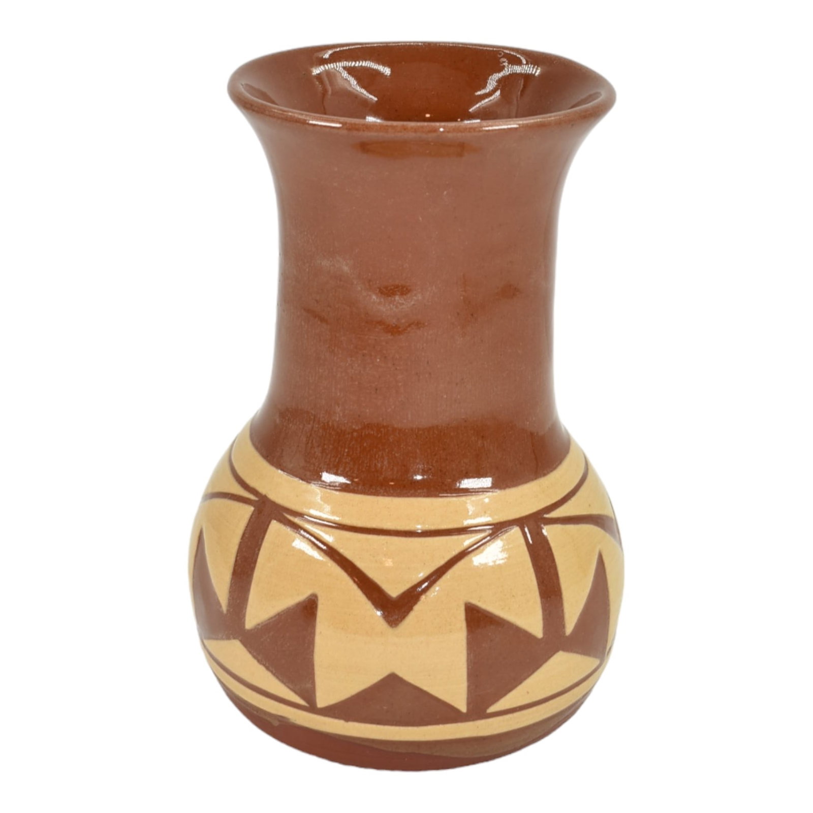 Pine Ridge Sioux Dakota Art Pottery Hand Made Brown Native American Vase Irving (1 of 6)