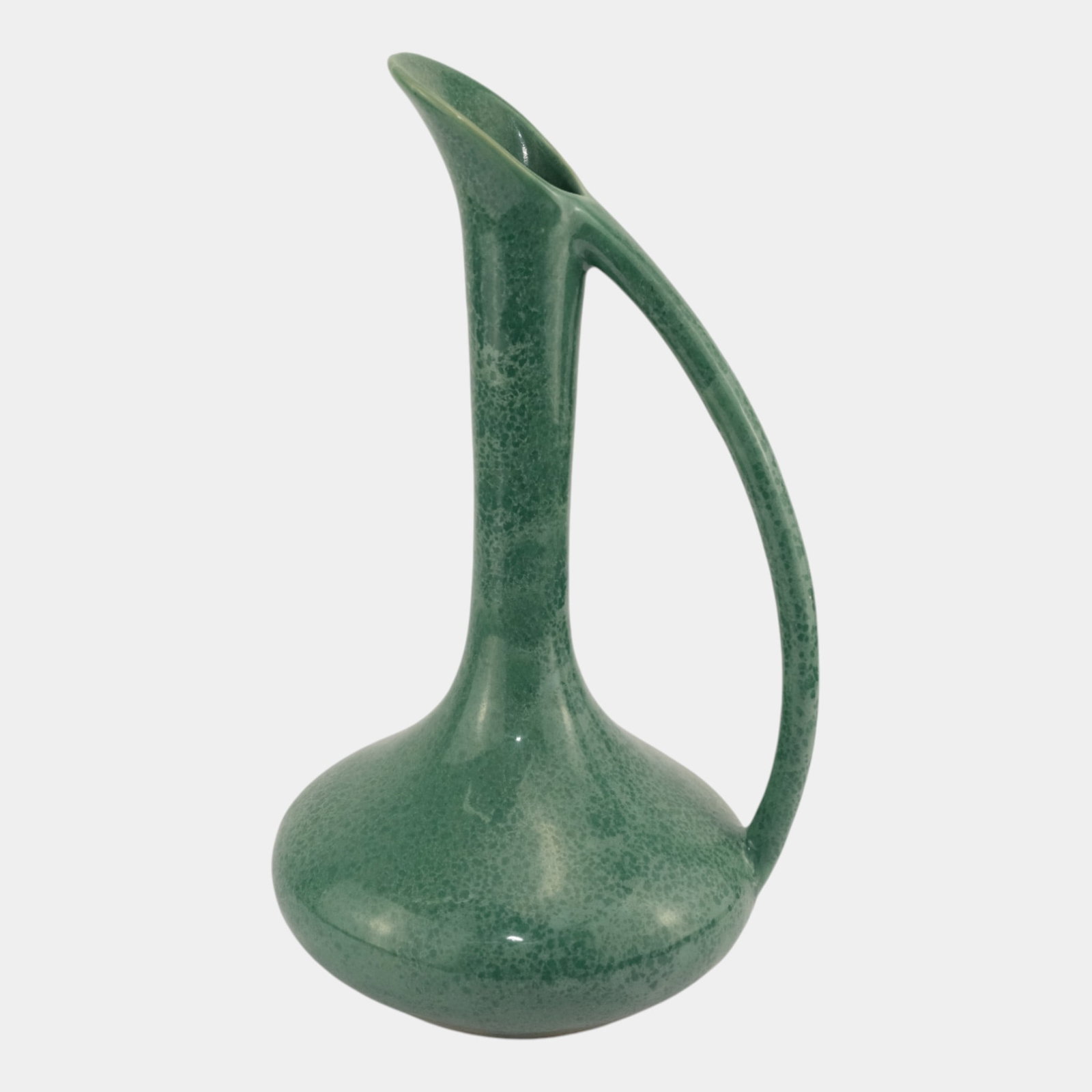 Anna Van Briggle Seafoam Green Mid Century Modern Ewer: We offer affordable in-house shipping on all items. Anna Van Briggle Seafoam Green Mid Century Modern Ewer Nice arts and crafts form with a nice glaze. Excellent original condition. No chips, cracks, 