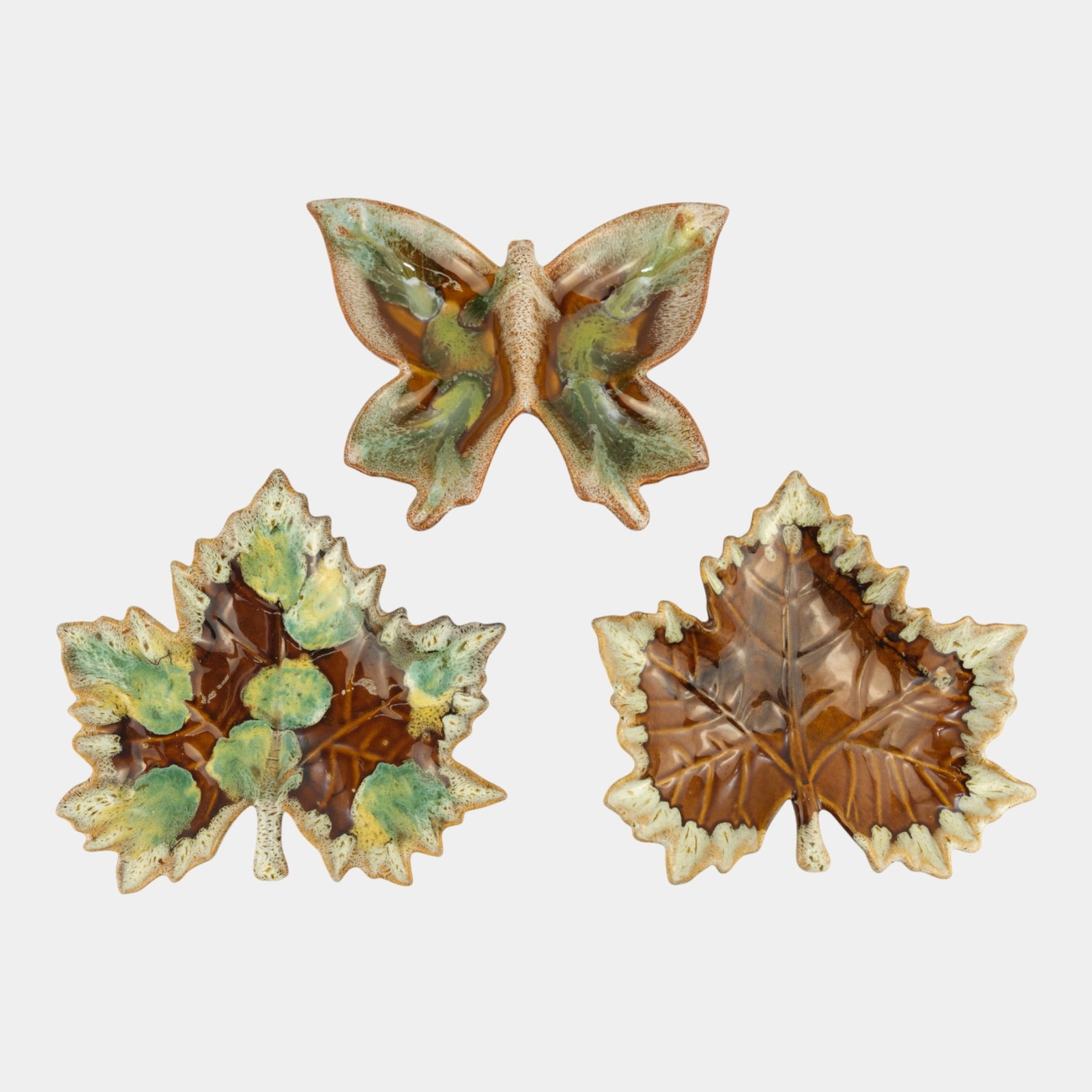 Van Briggle Vintage Mid Century Modern Butterfly Leaf Plates (1 of 3)
