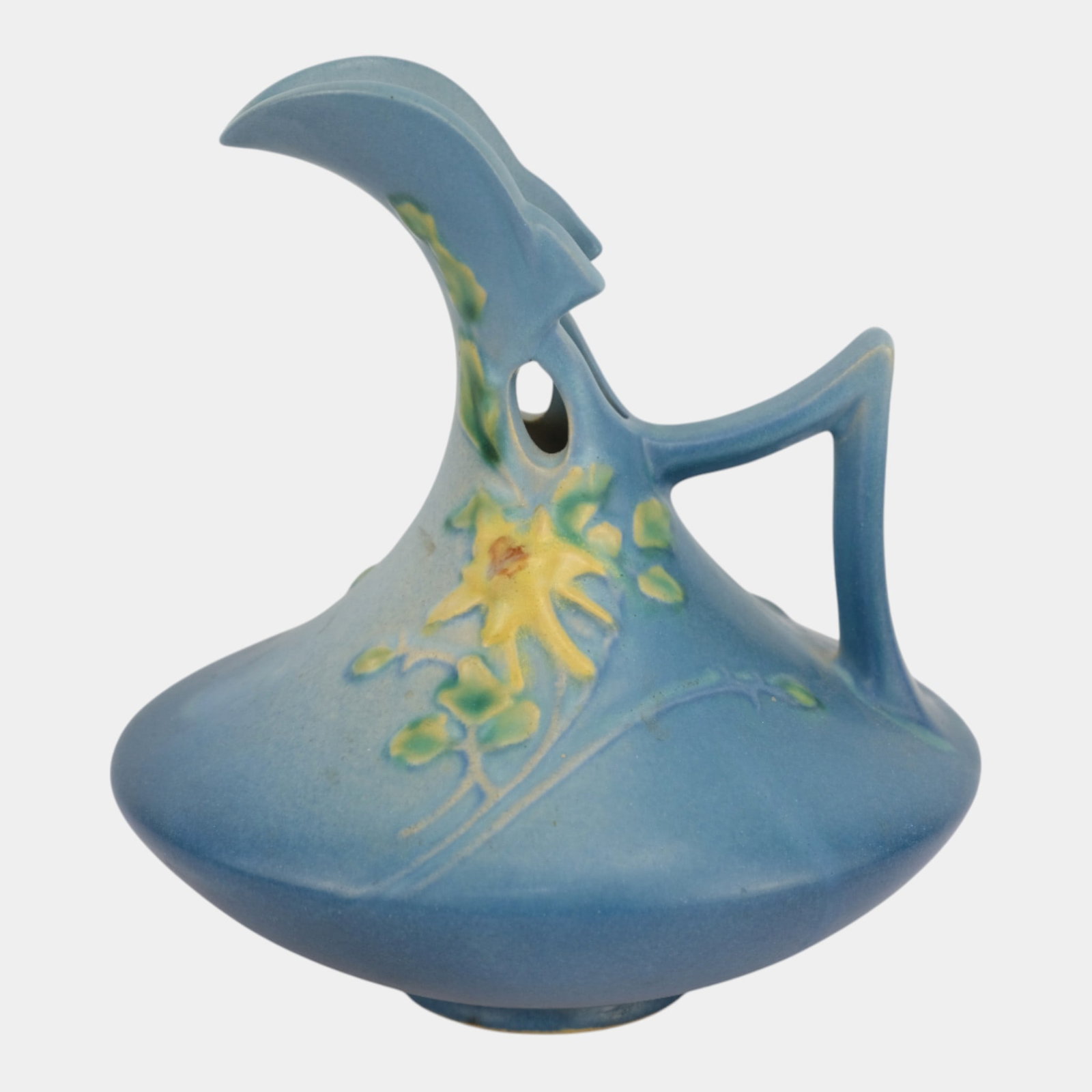 Roseville Columbine Blue 1941 Vintage Art Deco Pottery Ceramic Ewer 18-7 (1 of 3)