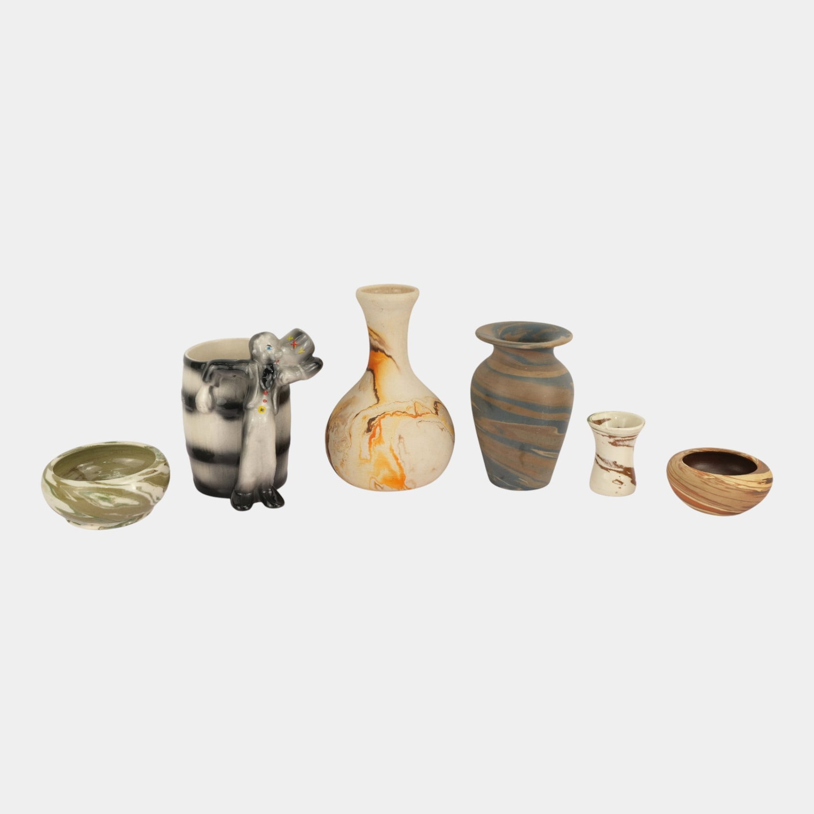 Swirled American Art Pottery Including Niloak, Evans, Desert Sands & Ozarks Mug (1 of 3)