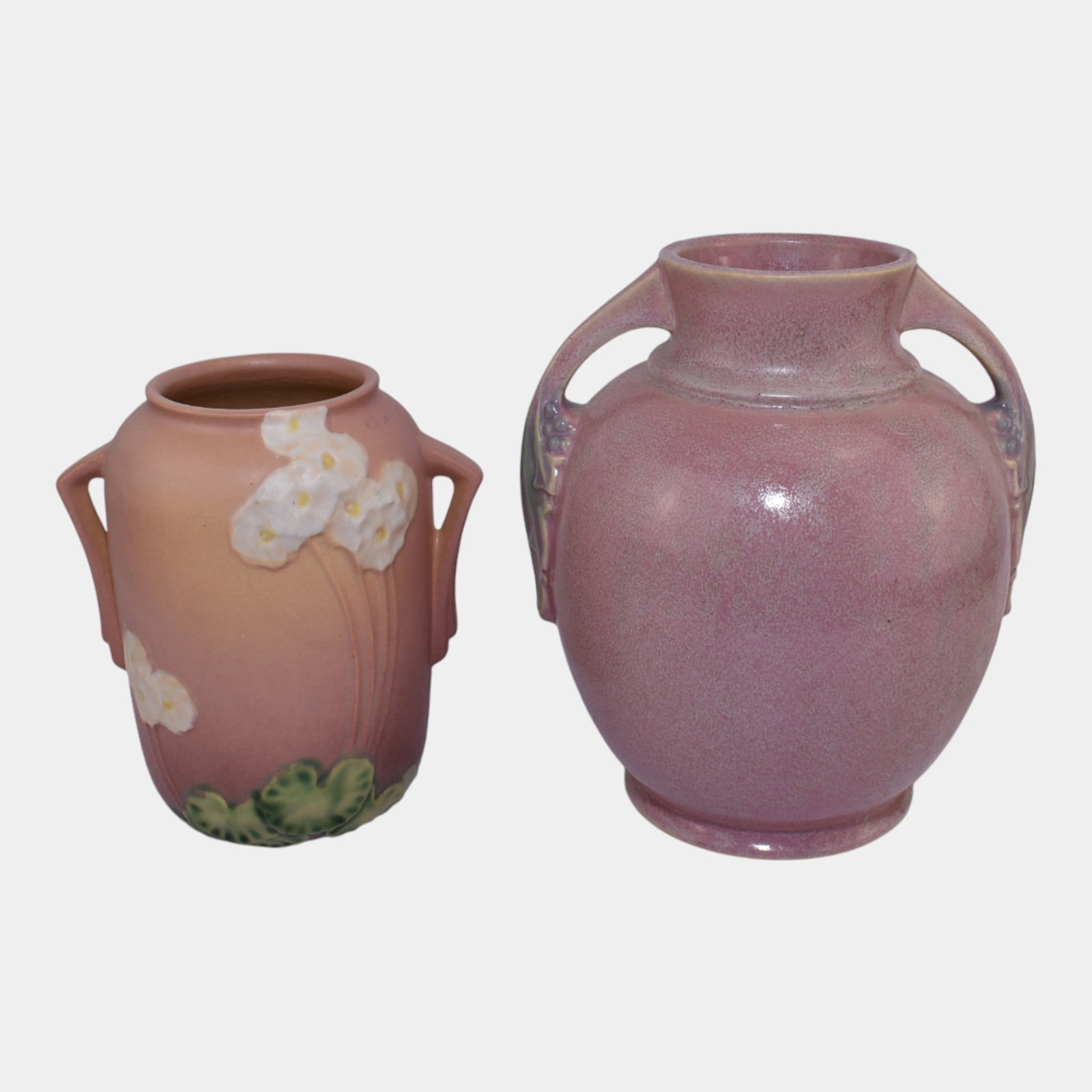 Roseville Vintage Art Pottery Ceramic Vases: We offer affordable in-house shipping on all items. Roseville Vintage Art Pottery Ceramic Vases Nice mold and color. Excellent original condition. No chips, cracks, damage or repair of any kind. Age r