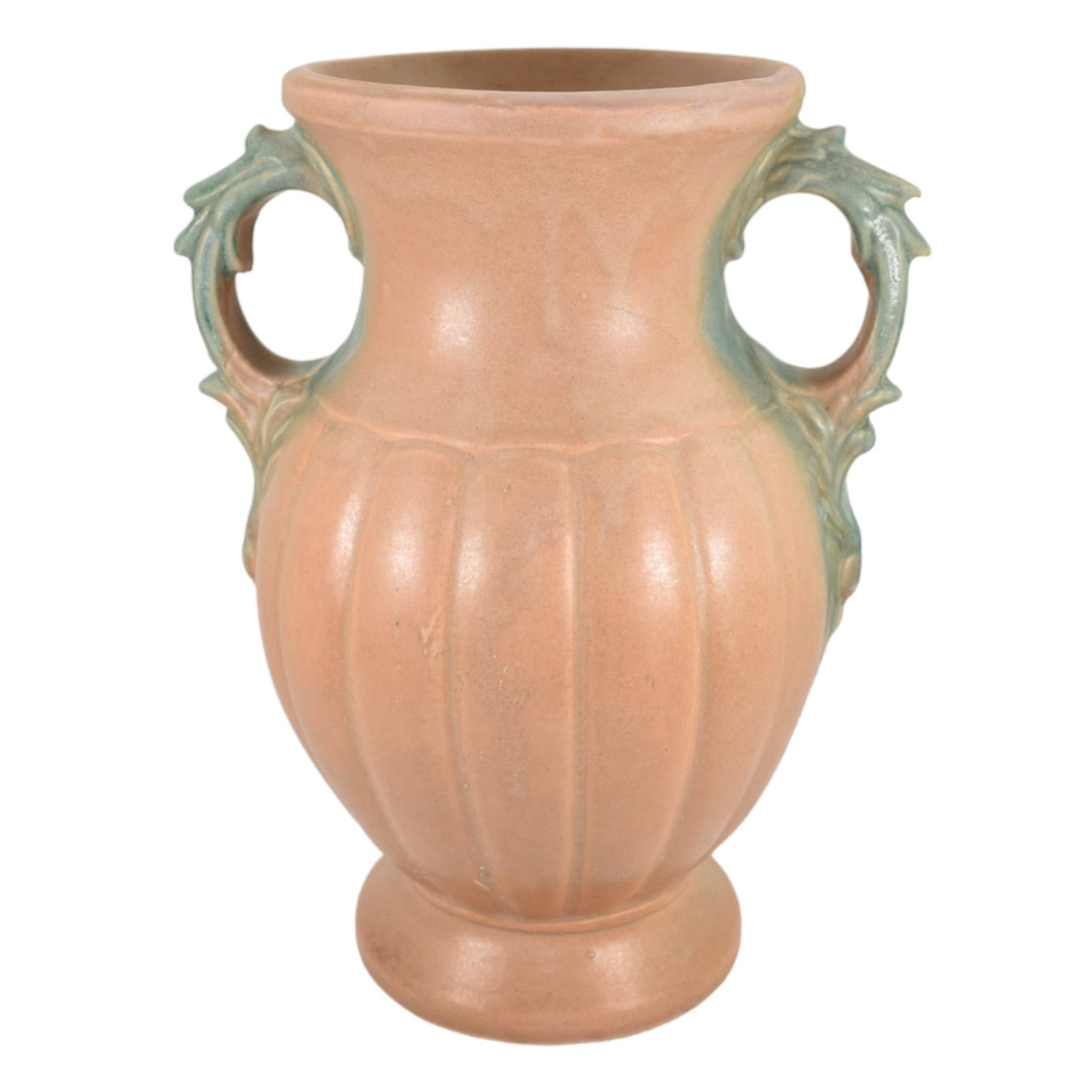 McCoy 1932 Vintage Pottery Matte Brown And Green Handled Large Ceramic Vase 45: We offer affordable in-house shipping on all items. McCoy 1932 Vintage Pottery Matte Brown And Green Handled Large Ceramic Vase 45 Large and attractive vase with pleasing colors. There is a chip repai