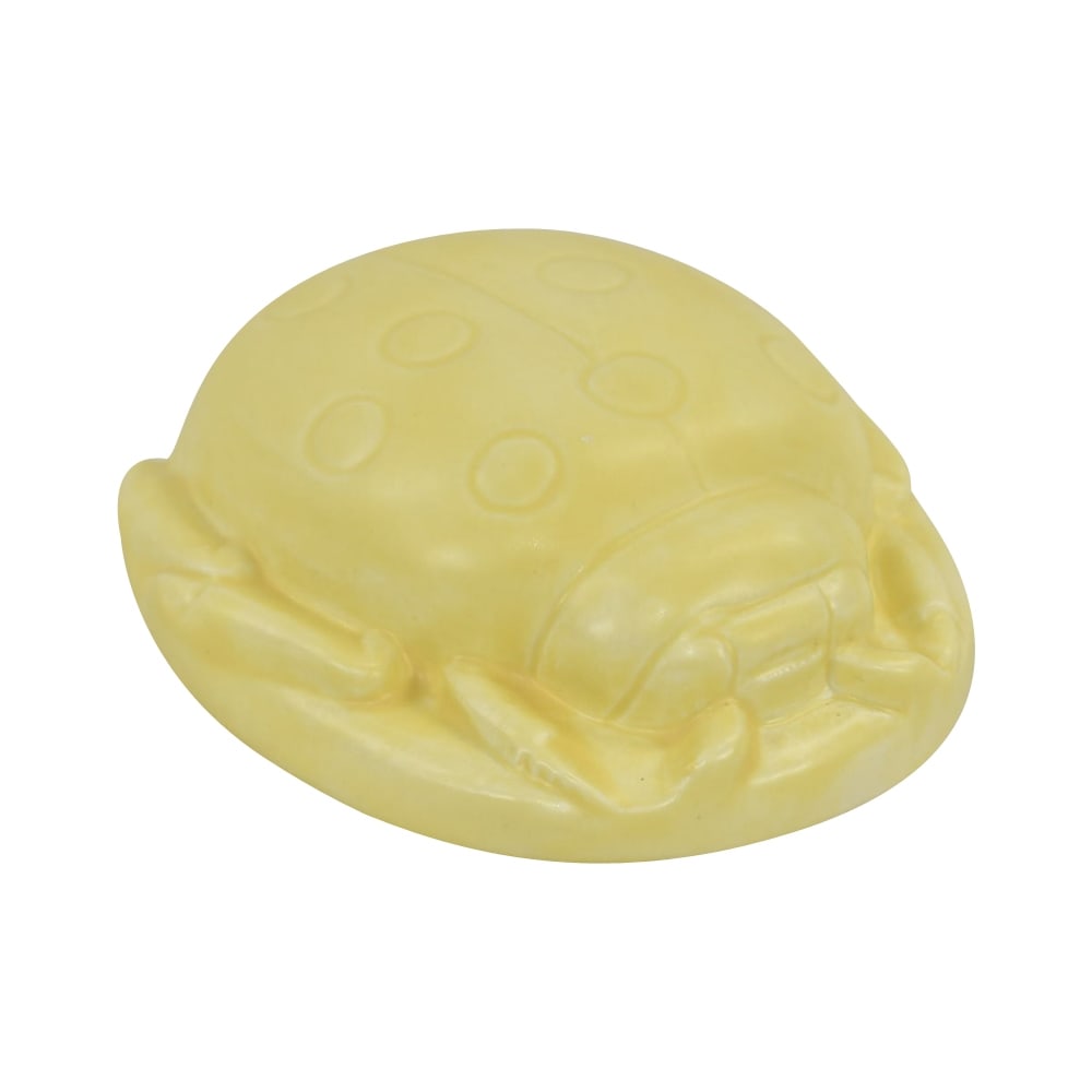 Rookwood 1988 Vintage Art Pottery Matte Yellow Ladybug Paperweight Figurine 6595: We offer affordable in-house shipping on all items. Rookwood 1988 Vintage Art Pottery Matte Yellow Ladybug Paperweight Figurine 6595 Scarce and collectible contemporary ladybug paperweight in bright m