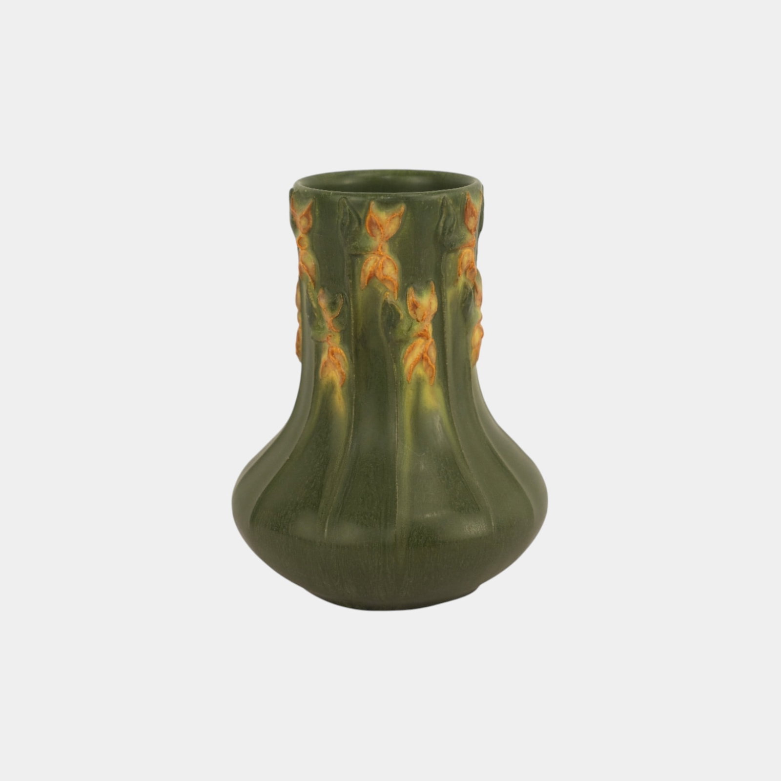 Ephraim Faience 2020 Miniature Matte Green Perennial Art Pottery Vase (1 of 3)