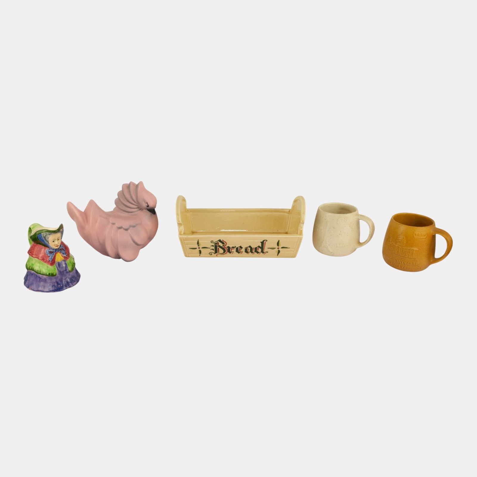 Ross Originals Bird, Metlox Bread Server And Other Art Pottery Creamers And Mugs (1 of 3)
