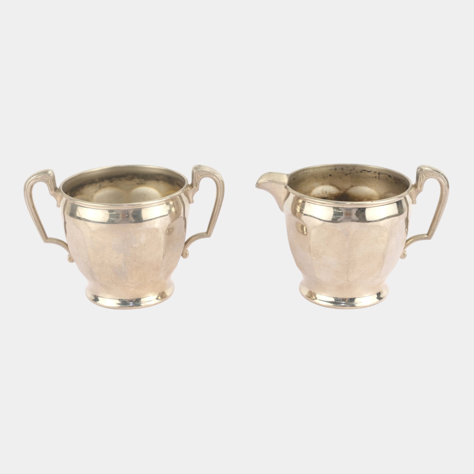 Westinghouse Art Deco Silver Plate Creamer Pitcher and Sugar Bowl (1 of 4)