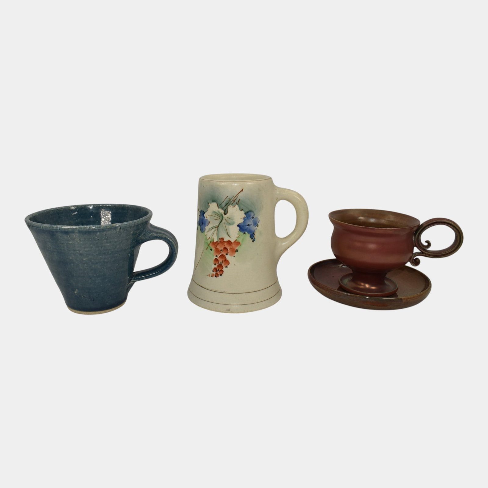 Pewabic And Creamware Mug with Studio Cup And Saucer (1 of 6)