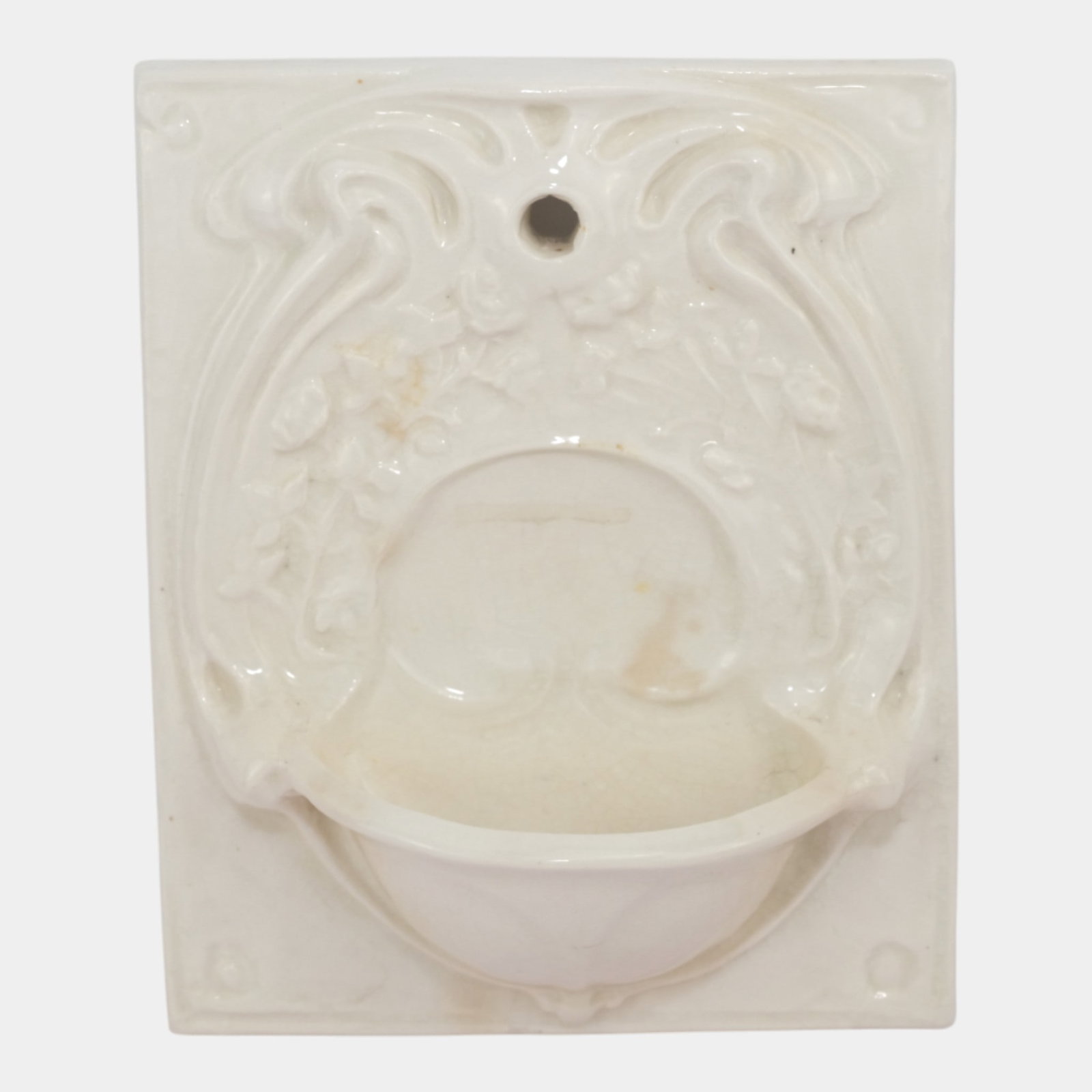 AETCO American Encaustic Tiling Company White Ceramic Wall Plaque 15053 (1 of 7)