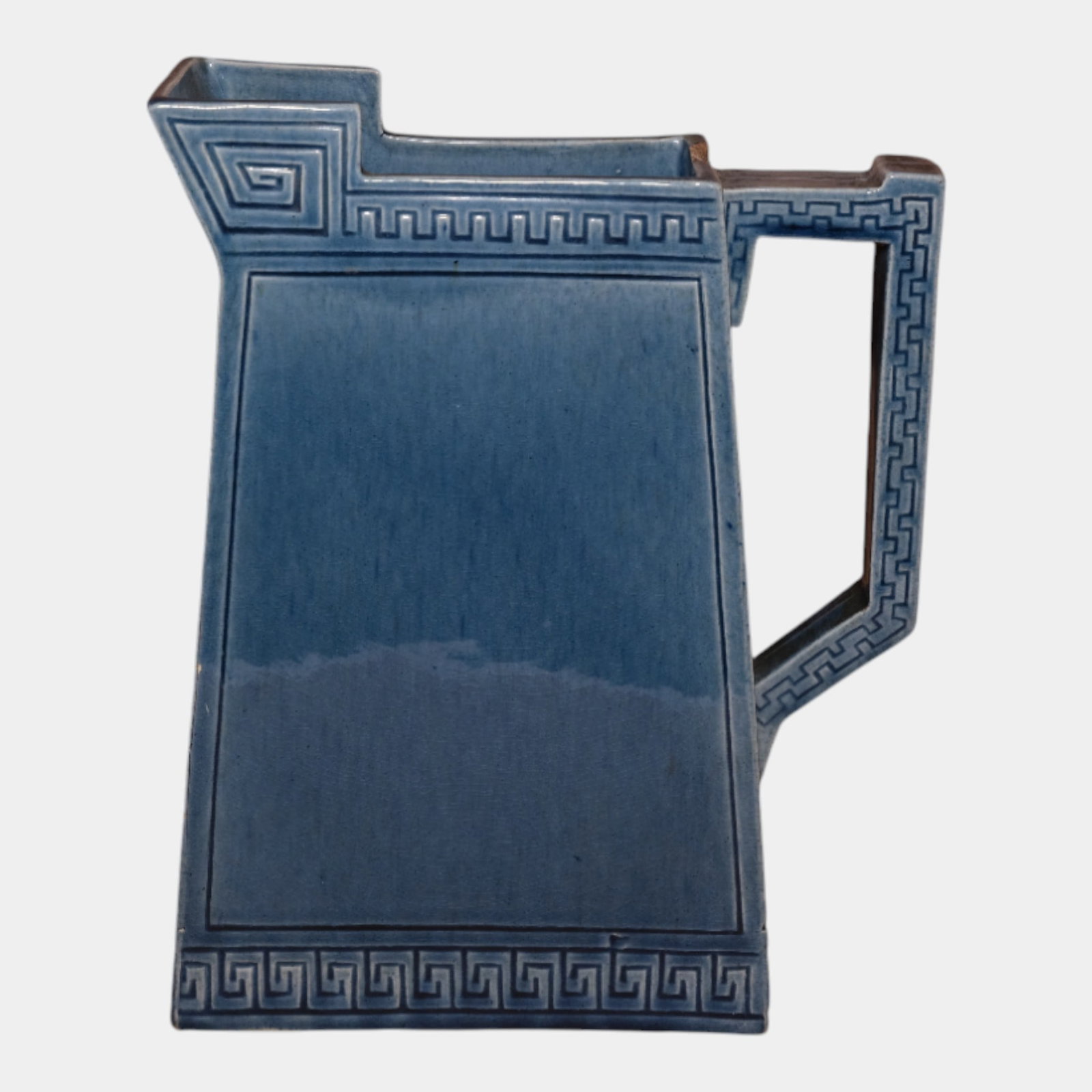 Chelsea Keramic Art Works Robertson & Sons Blue Art Pottery Greek Key Pitcher (1 of 7)