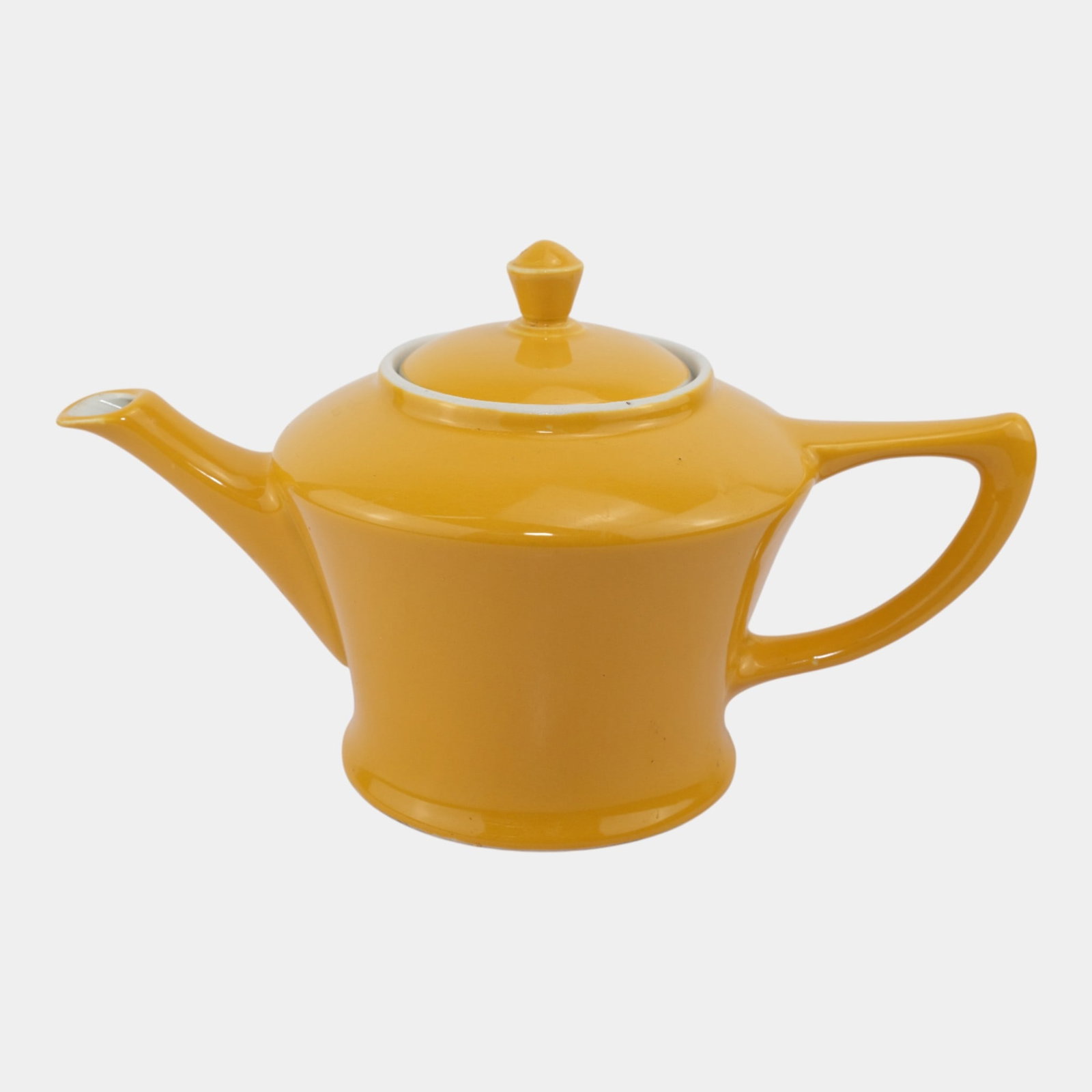 Hall China Vintage American Art Pottery Yellow Ceramic Lidded Teapot (1 of 6)