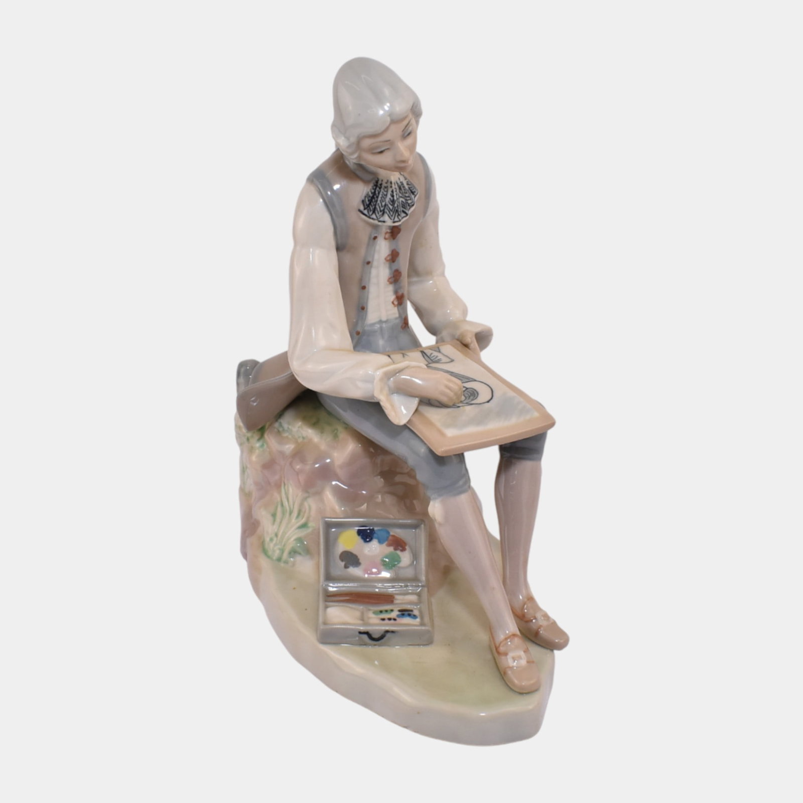 Casades Lladro Designs Spanish Porcelain Seated Artist Figural Sculpture (1 of 4)