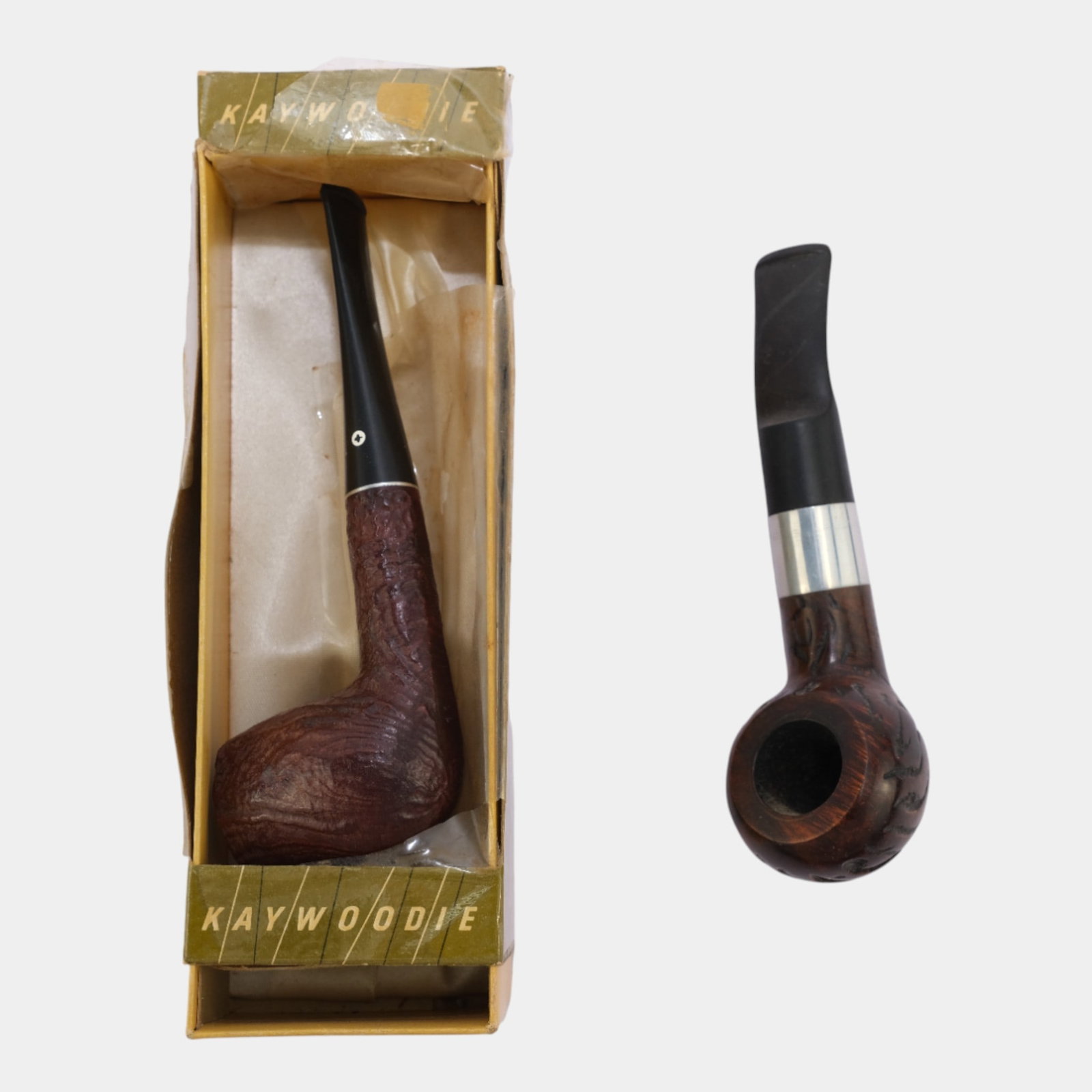 Kaywoodie Relief Grain Vintage Imported Briar Wood Smoking Pipes (1 of 6)
