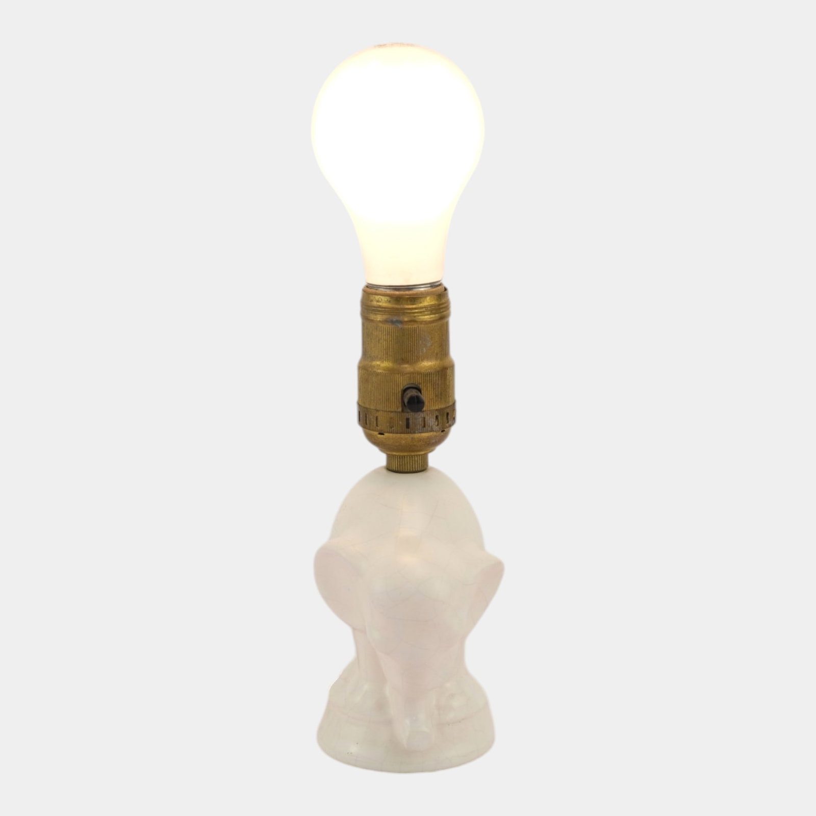 Arts And Crafts Style Contemporary 1993 White Art Pottery Elephant Base Lamp (1 of 6)