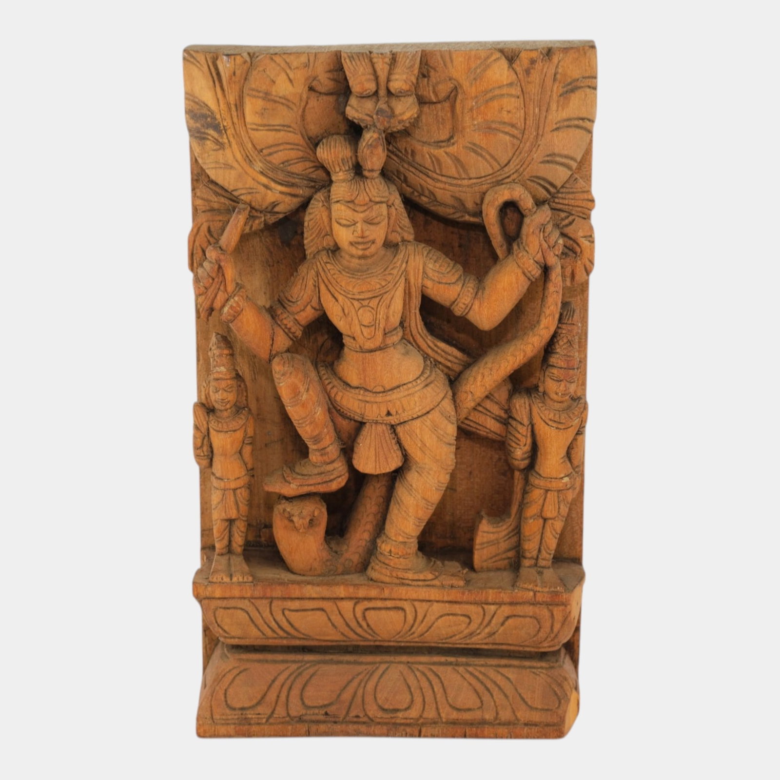 Hindu God Of Love And Desire Vintage Hand Carved Wood Panel Hanging Wall Sculpture: We offer affordable in-house shipping on all items. Hindu God Of Love And Desire Vintage Hand Carved Wood Panel Hanging Wall Sculpture Excellent condition. Age related wear. Wood Panel 12" tall, 7" wi